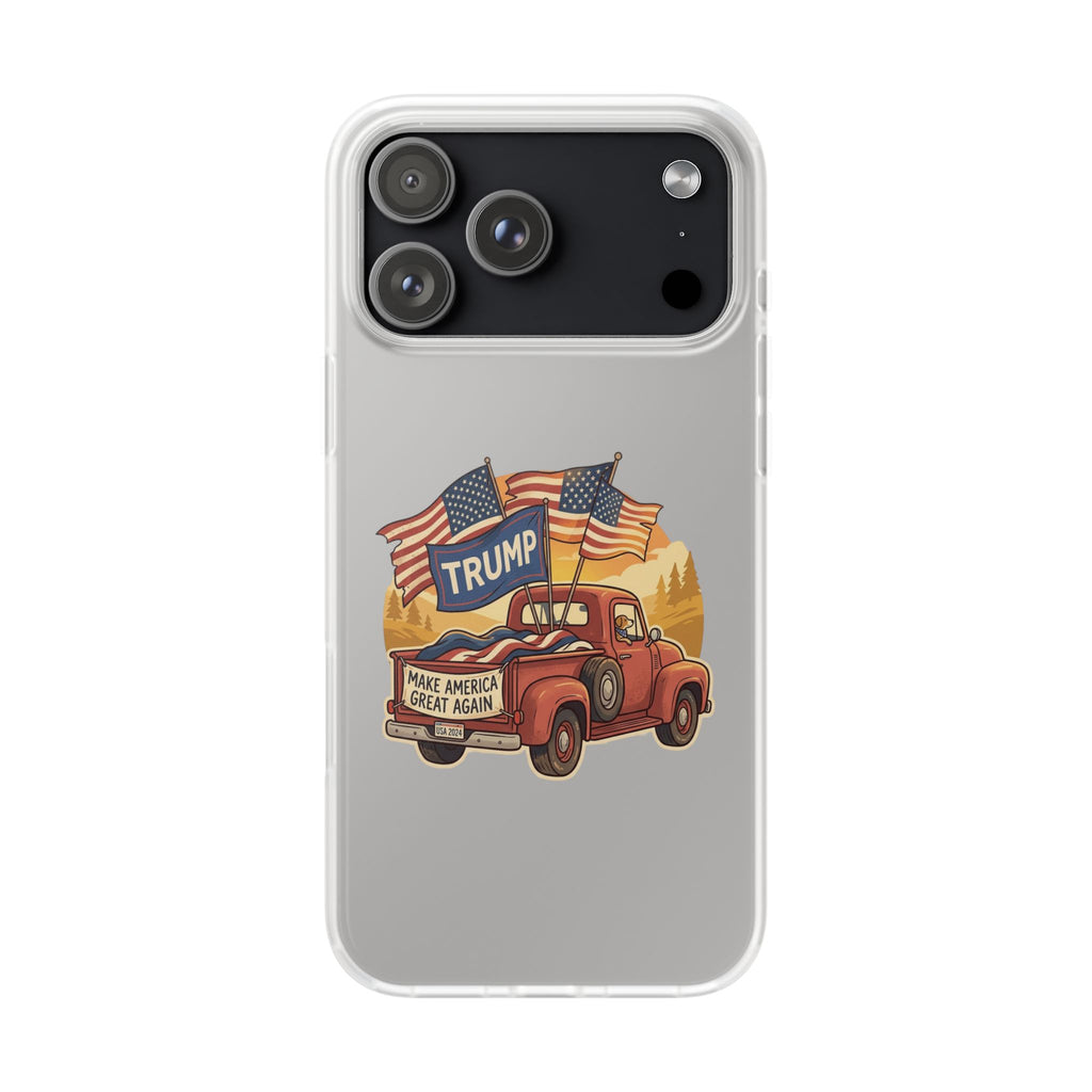 Trump Truck Phone Case — Patriotic MAGA Flag iPhone Case