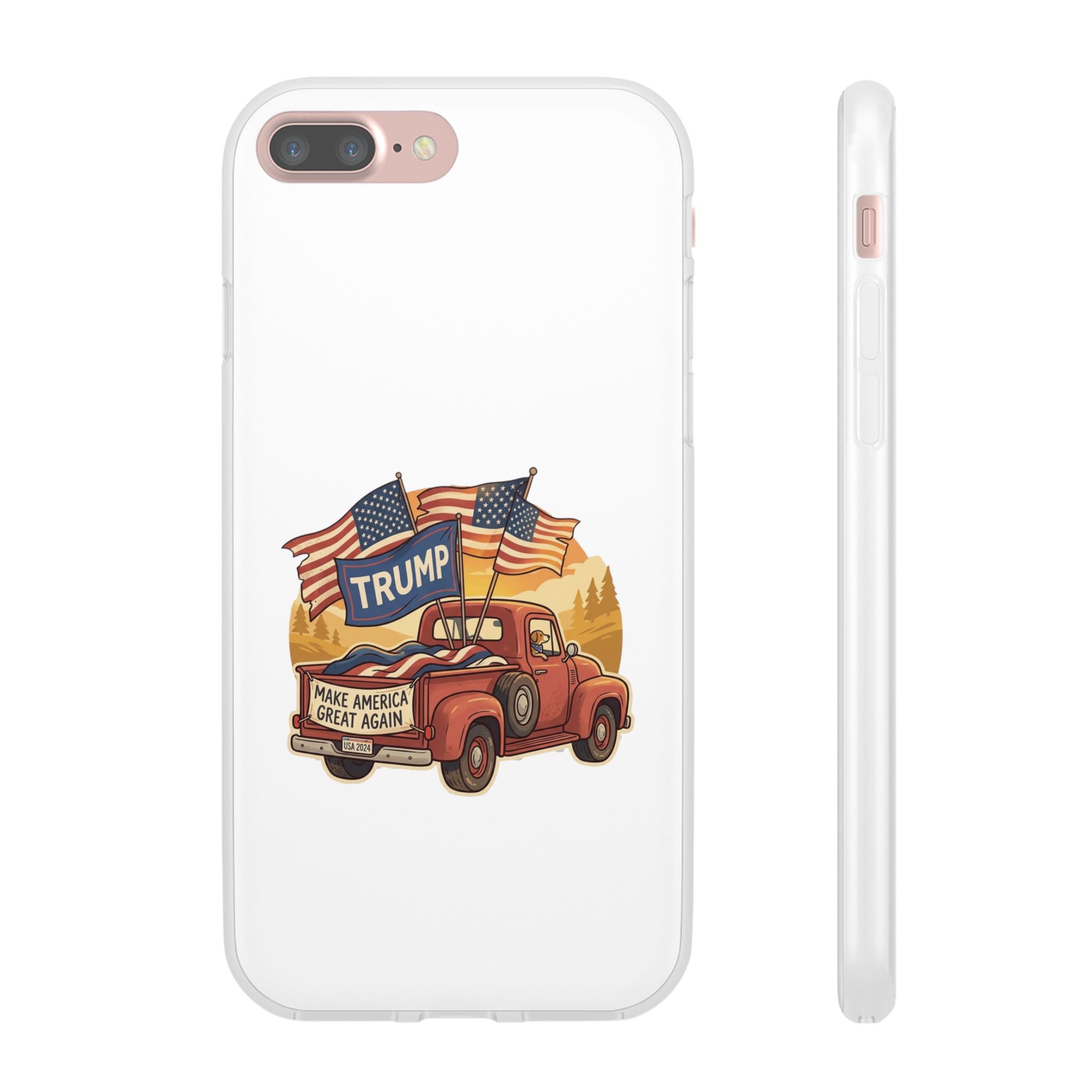 Trump Truck Phone Case — Patriotic MAGA Flag iPhone Case
