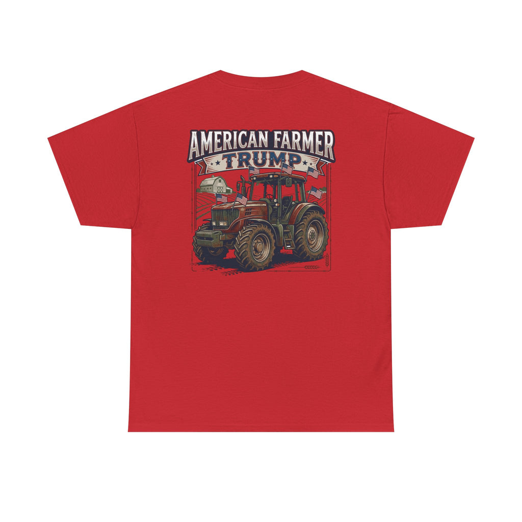 American Farmer Trump T-Shirt – Patriotic Tractor Graphic Tee