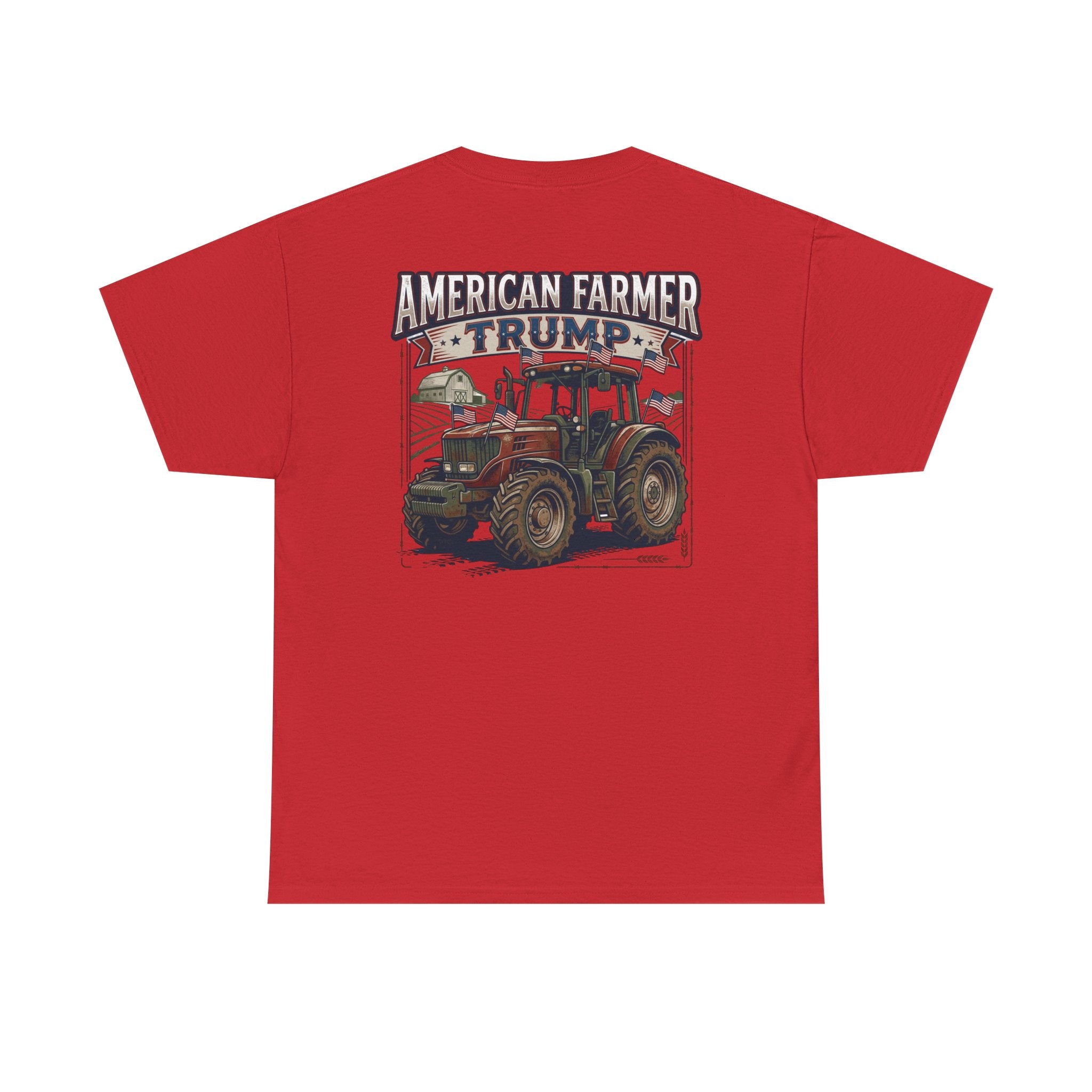 American Farmer Trump T-Shirt – Patriotic Tractor Graphic Tee