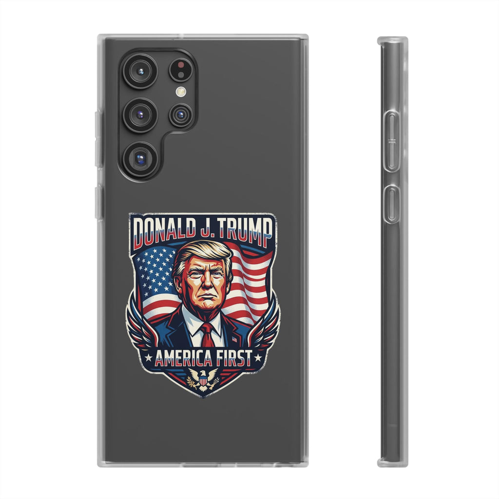 Political Phone Case — 'America First' Patriotic Shield Design