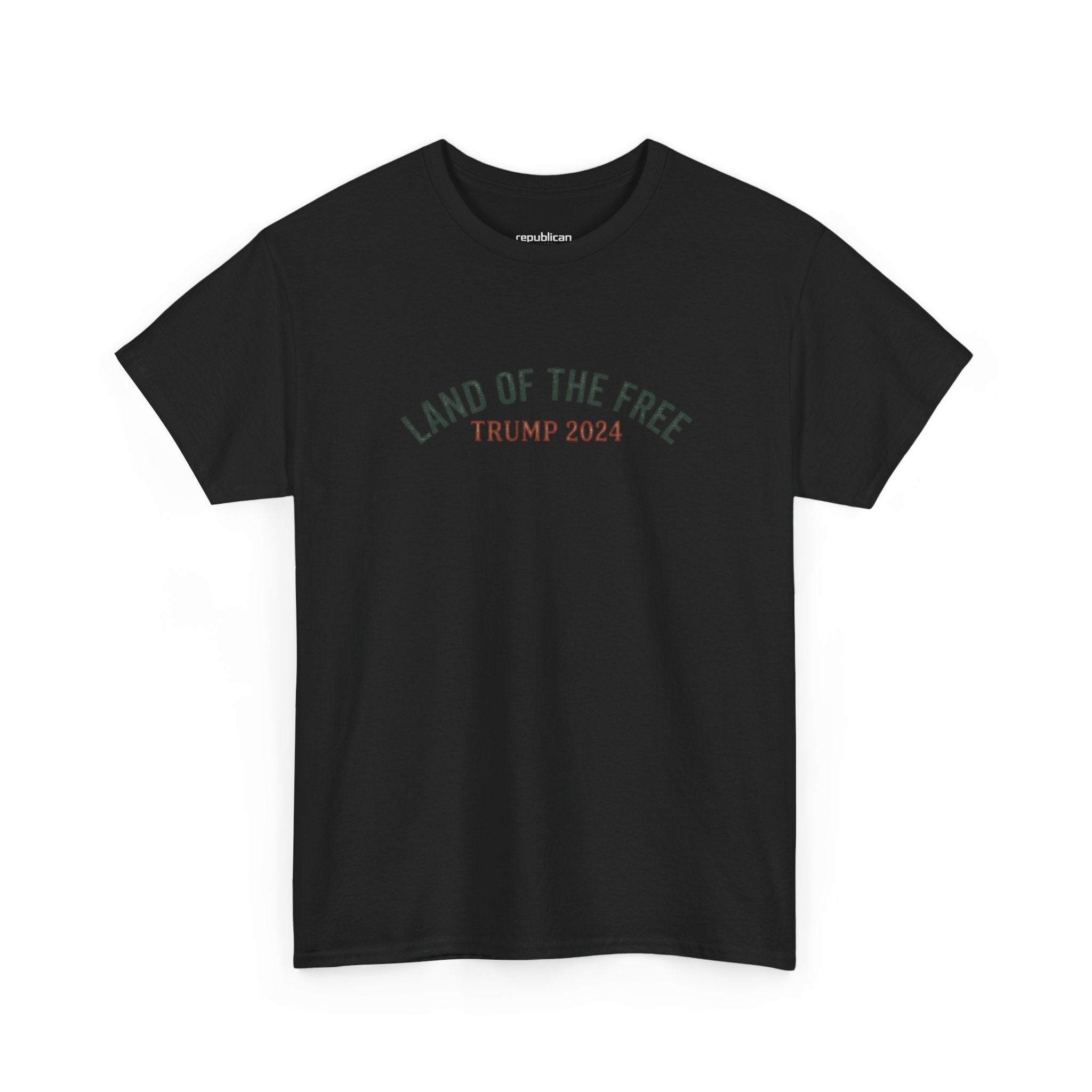 Land of the Free Graphic Tee – Vintage Mountain Campaign Design