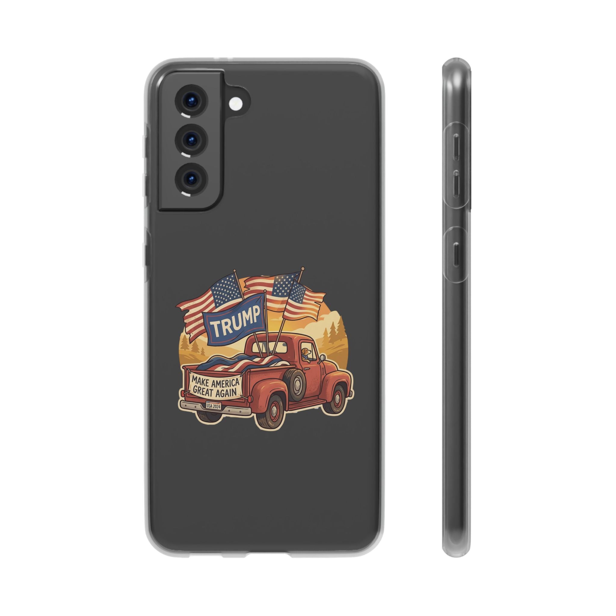 Trump Truck Phone Case — Patriotic MAGA Flag iPhone Case