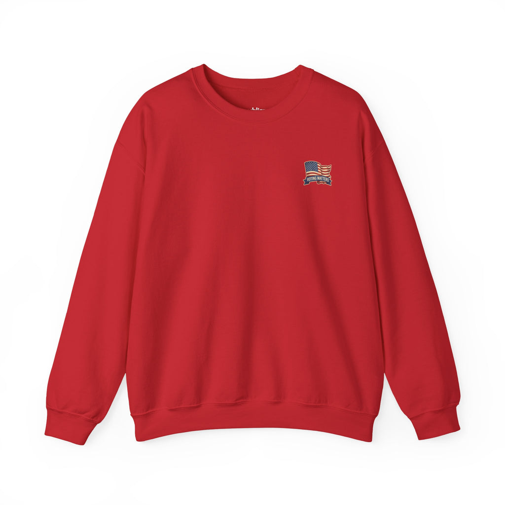 Crewneck Sweatshirt - Vintage Truck with Trump Flags | Make America Great Again Pullover
