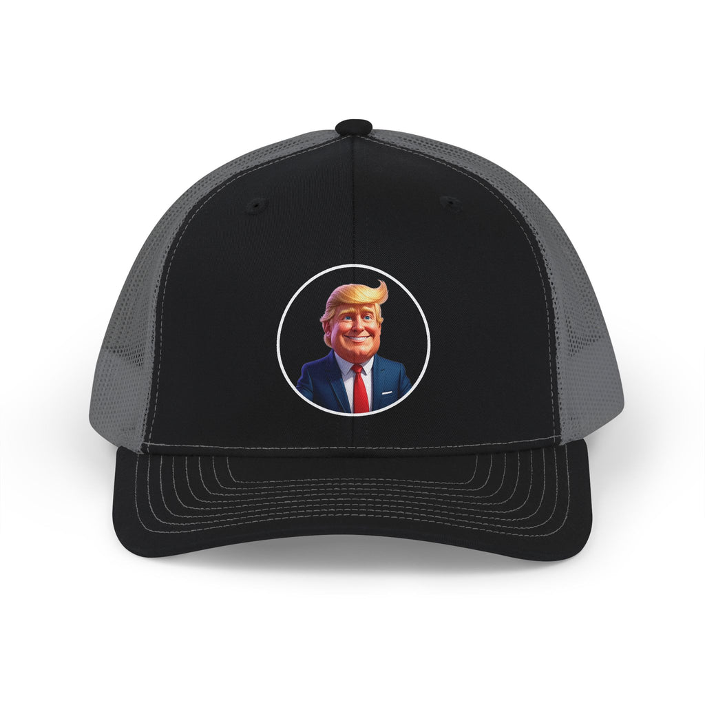 Trucker Cap with Cartoon Politician Portrait