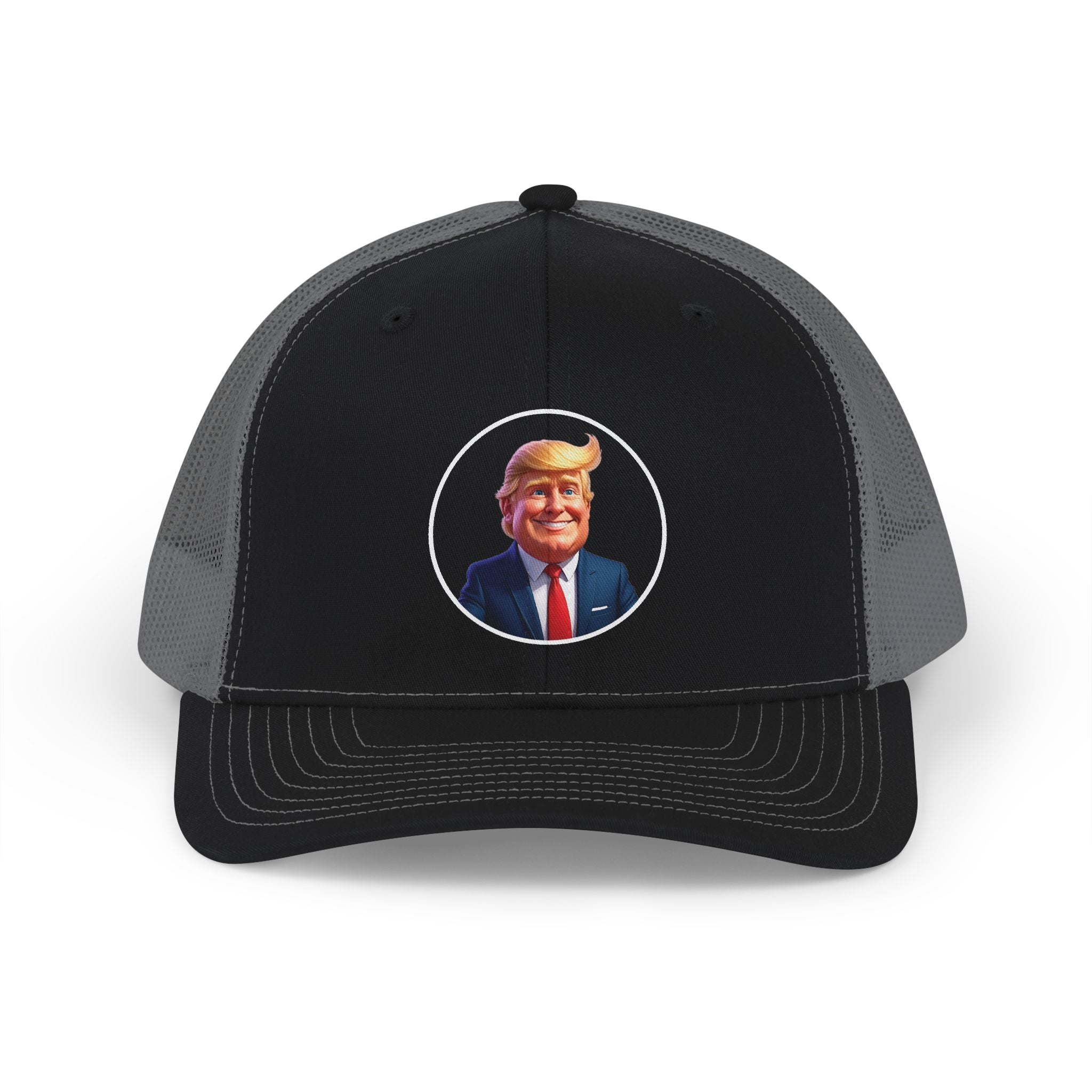 Trucker Cap with Cartoon Politician Portrait