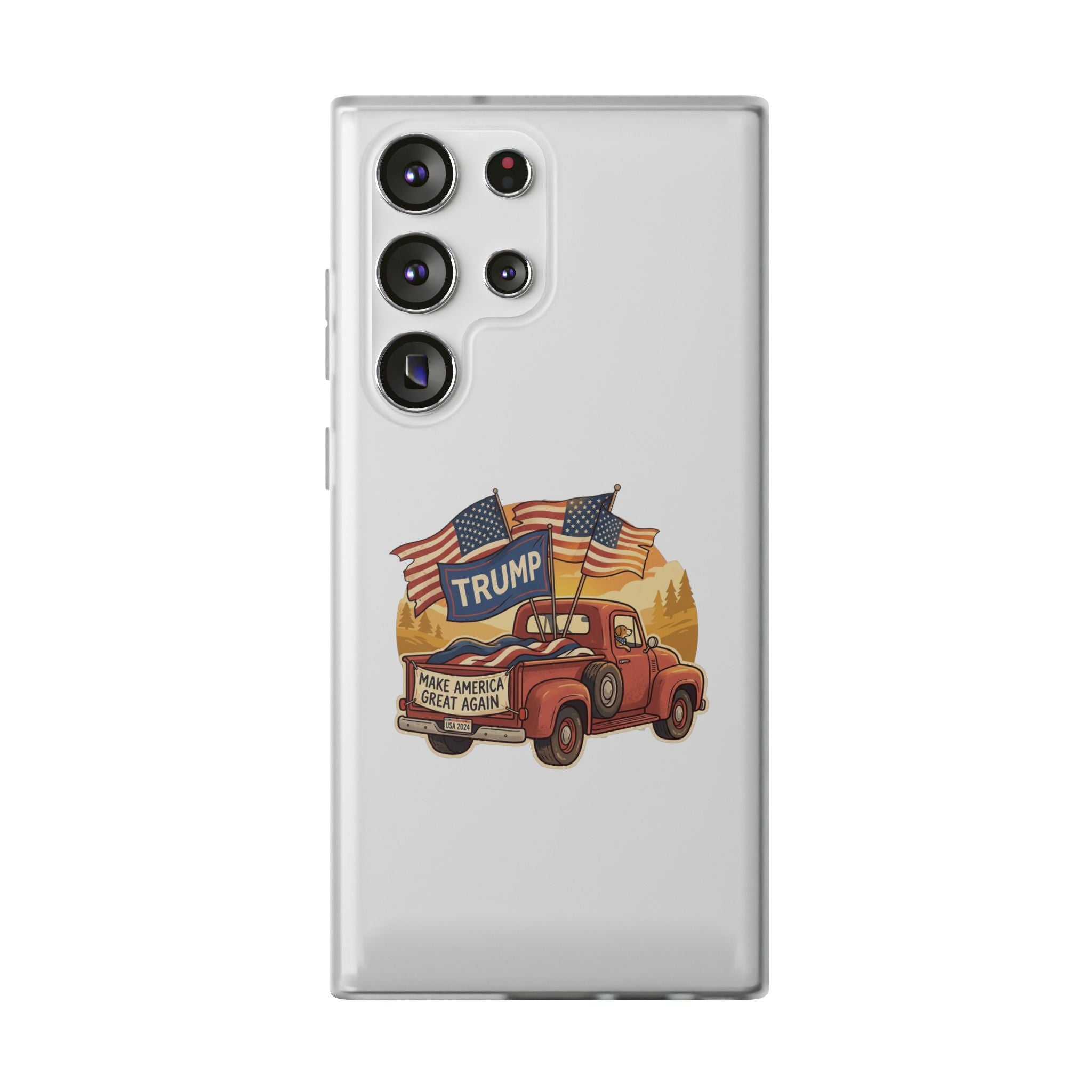 Trump Truck Phone Case — Patriotic MAGA Flag iPhone Case