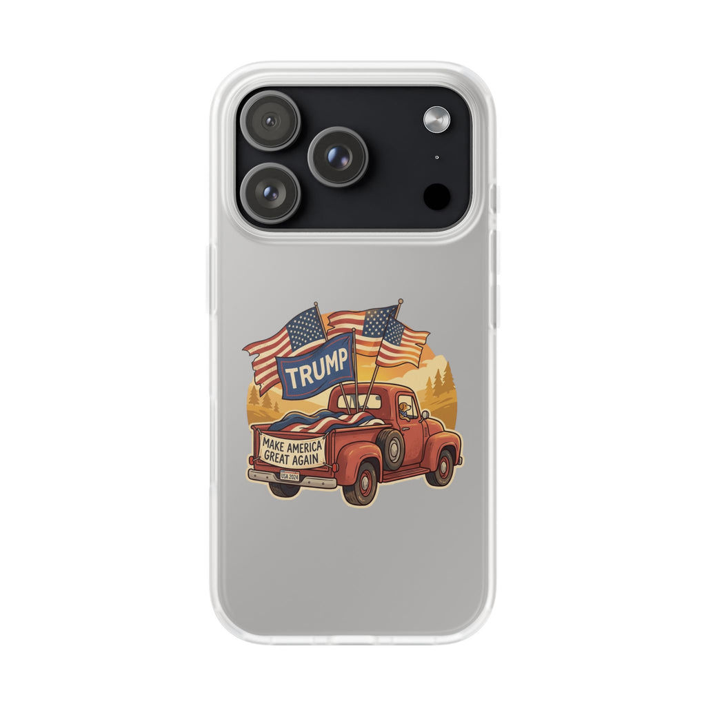 Trump Truck Phone Case — Patriotic MAGA Flag iPhone Case