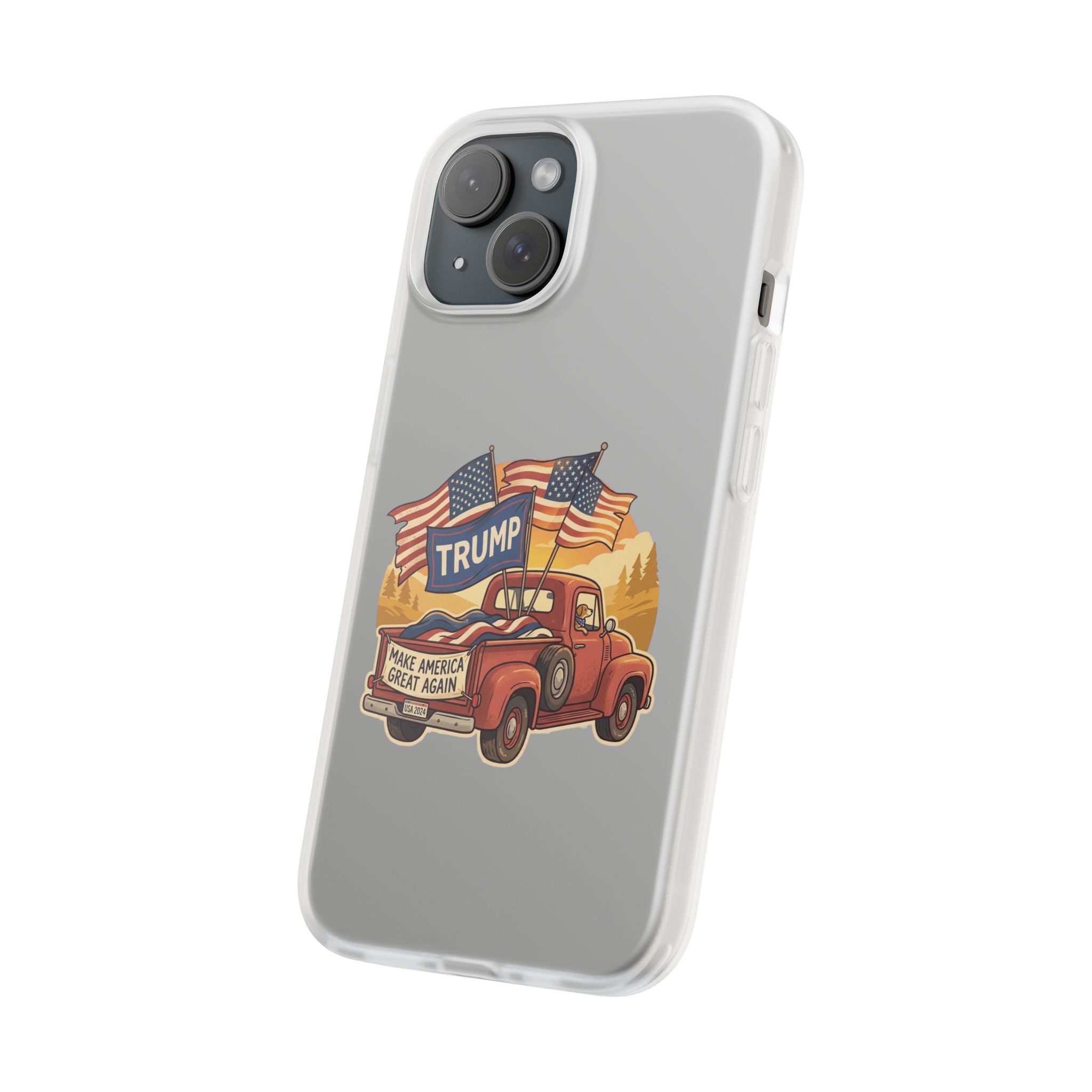 Trump Truck Phone Case — Patriotic MAGA Flag iPhone Case