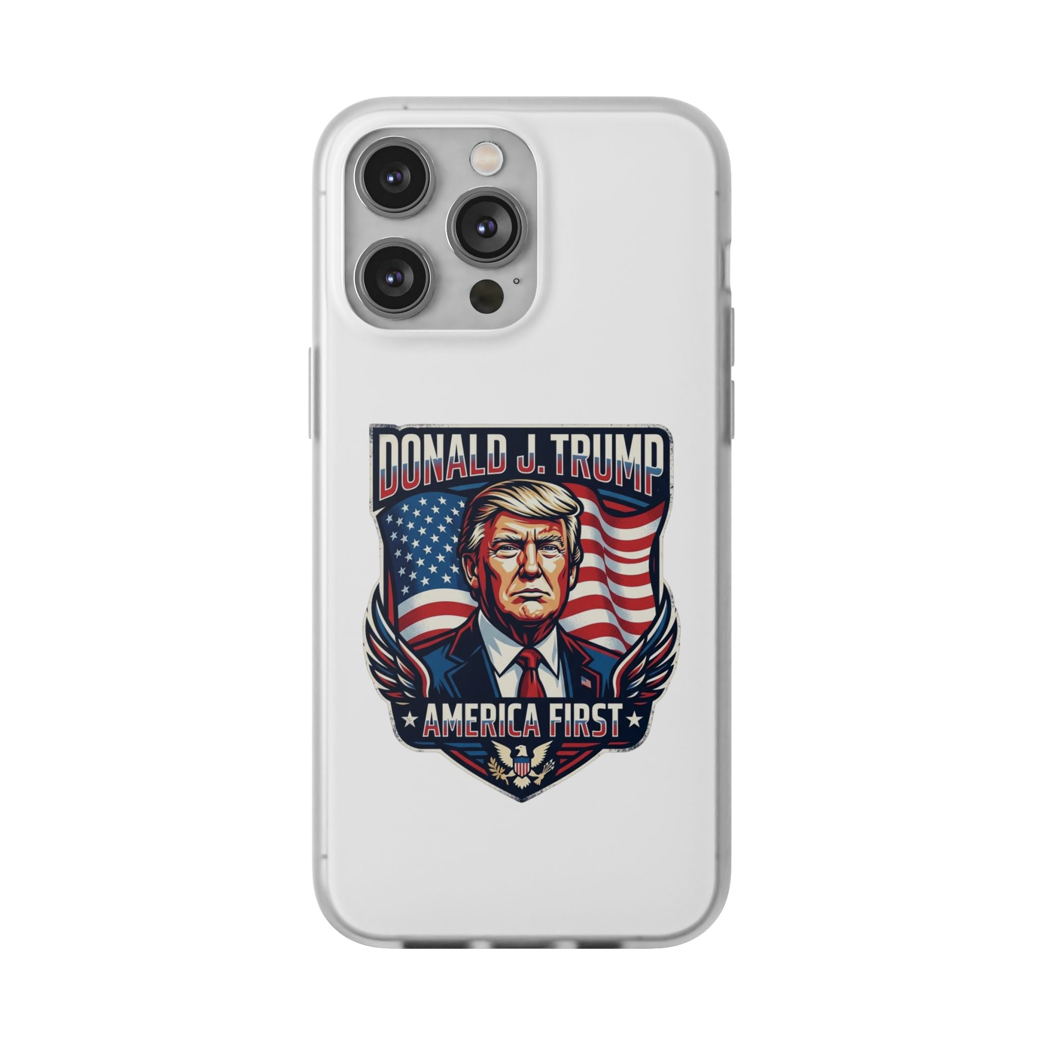 Political Phone Case — 'America First' Patriotic Shield Design