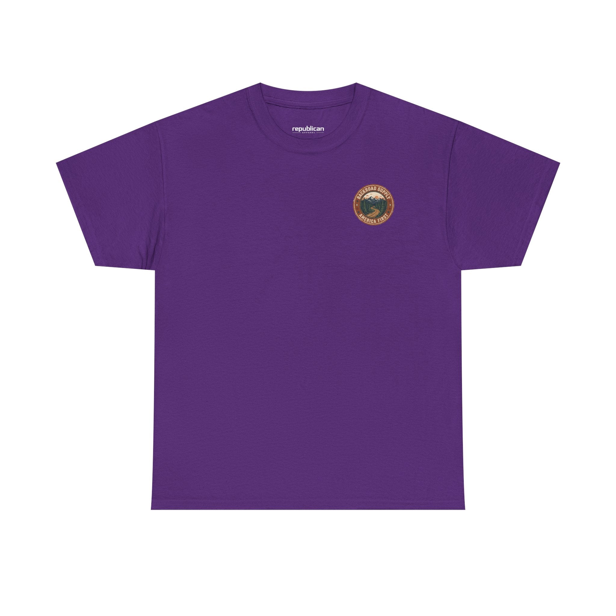 Backroad Supply 'America First' Graphic Tee — Vintage Mountain Road T-Shirt