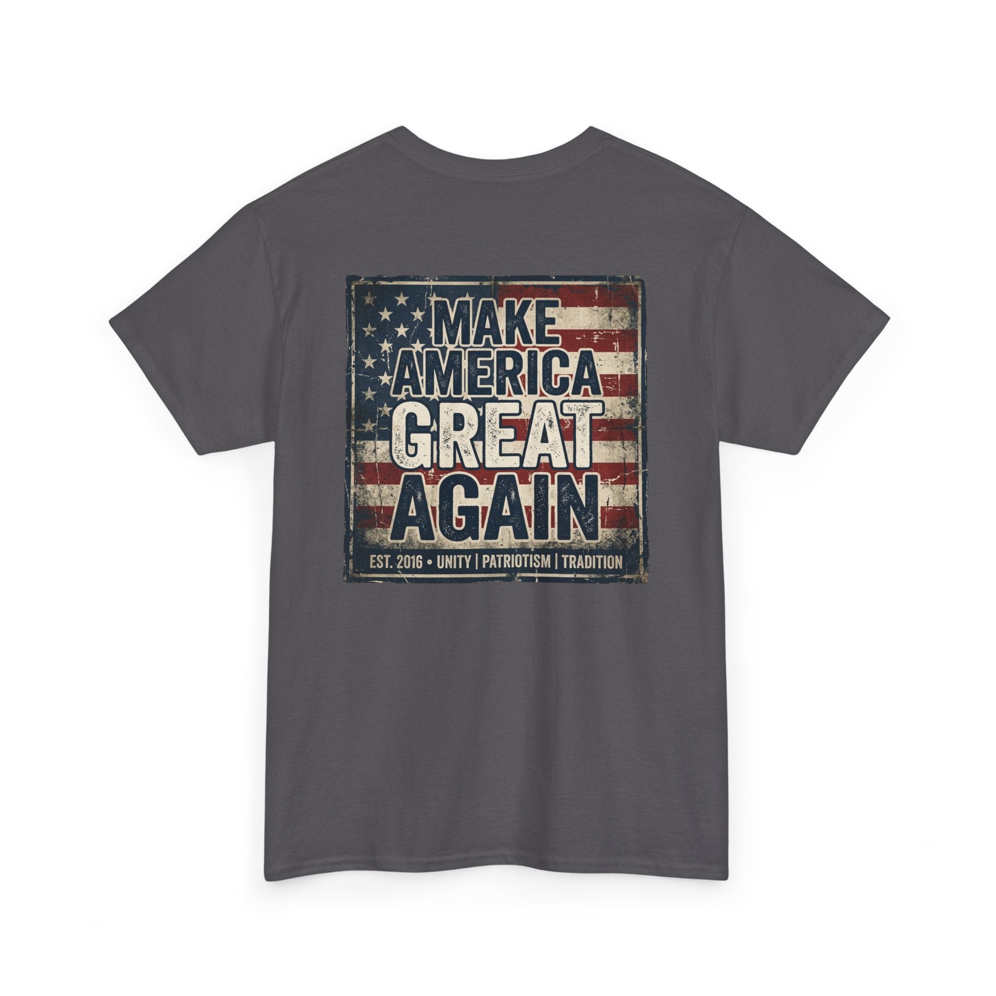 Make America Great Again T‑Shirt — Vintage Flag Patriotic Tee