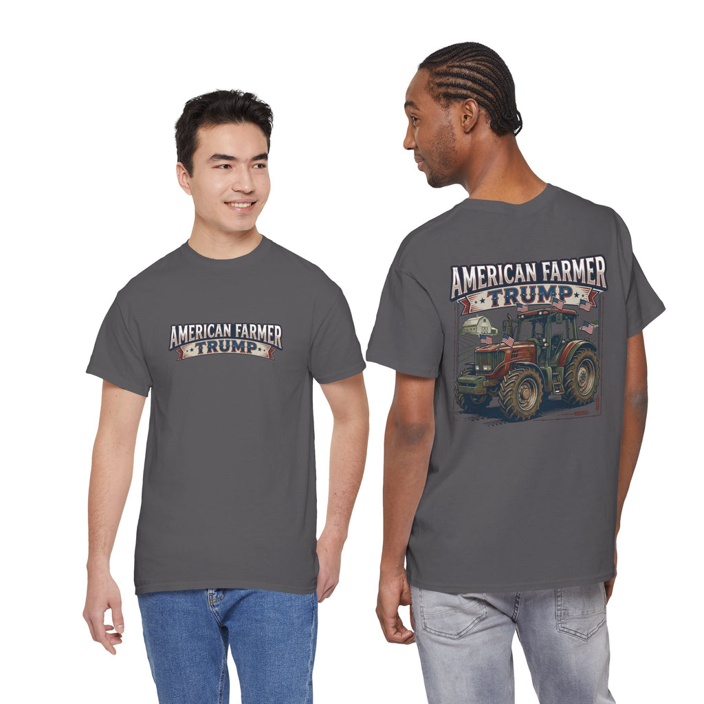 American Farmer Trump T-Shirt – Patriotic Tractor Graphic Tee