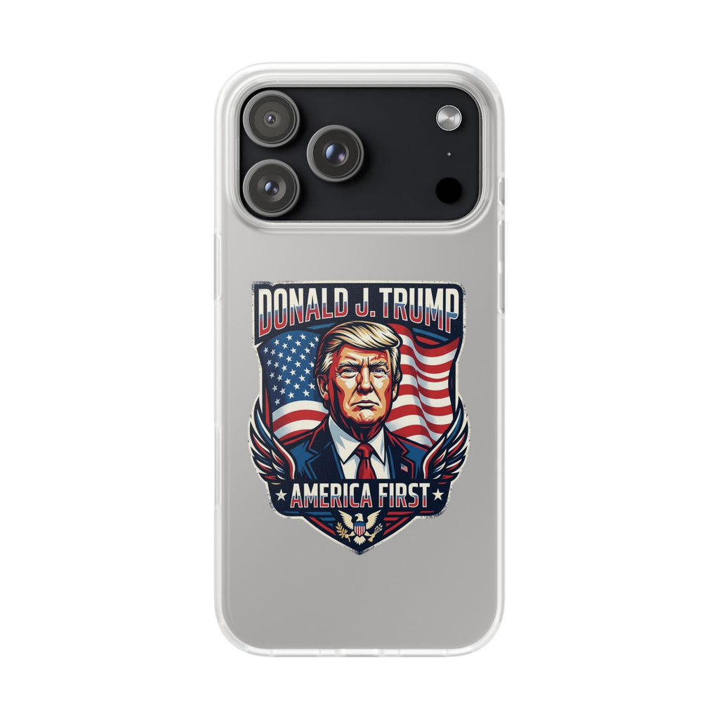 Political Phone Case — 'America First' Patriotic Shield Design