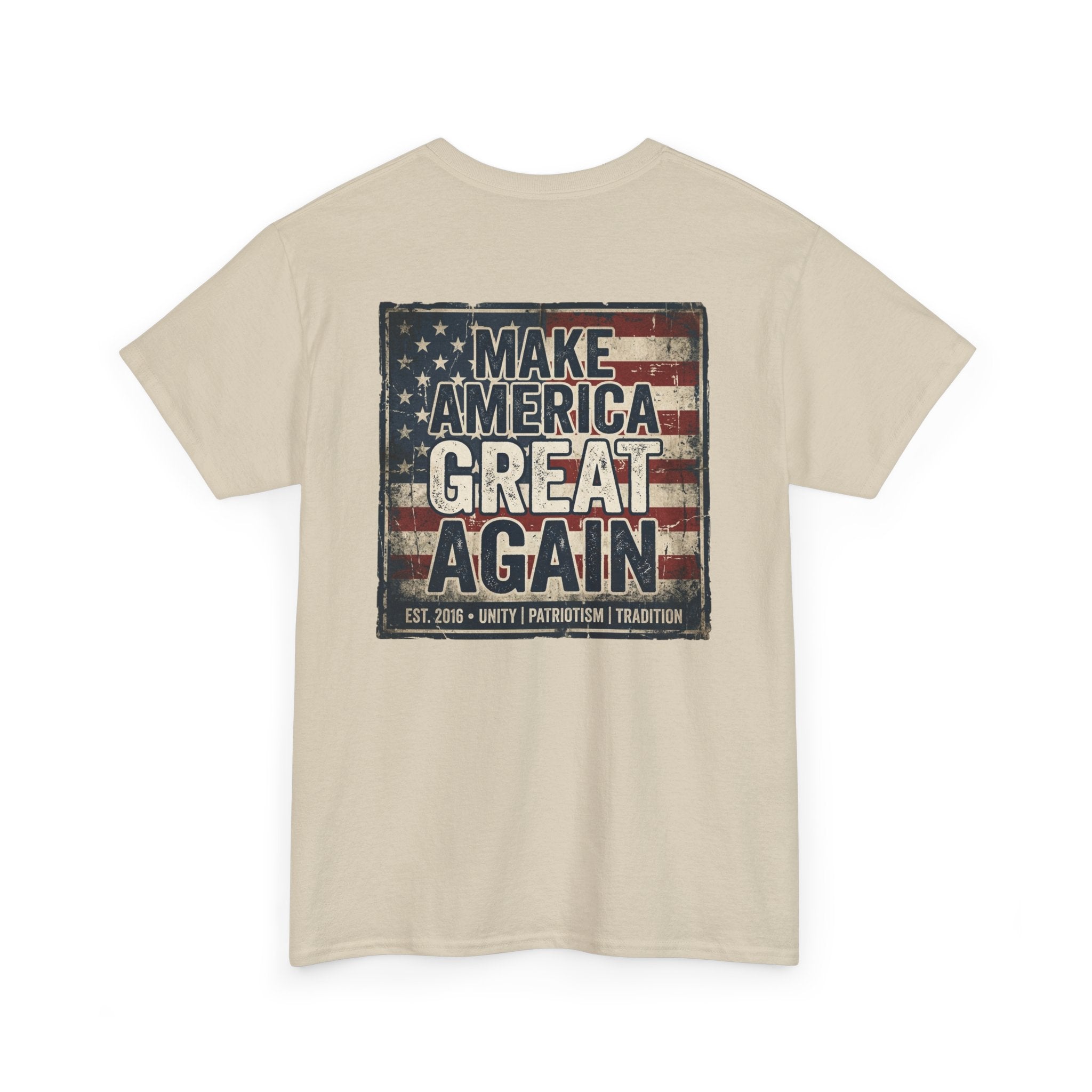 Make America Great Again T‑Shirt — Vintage Flag Patriotic Tee