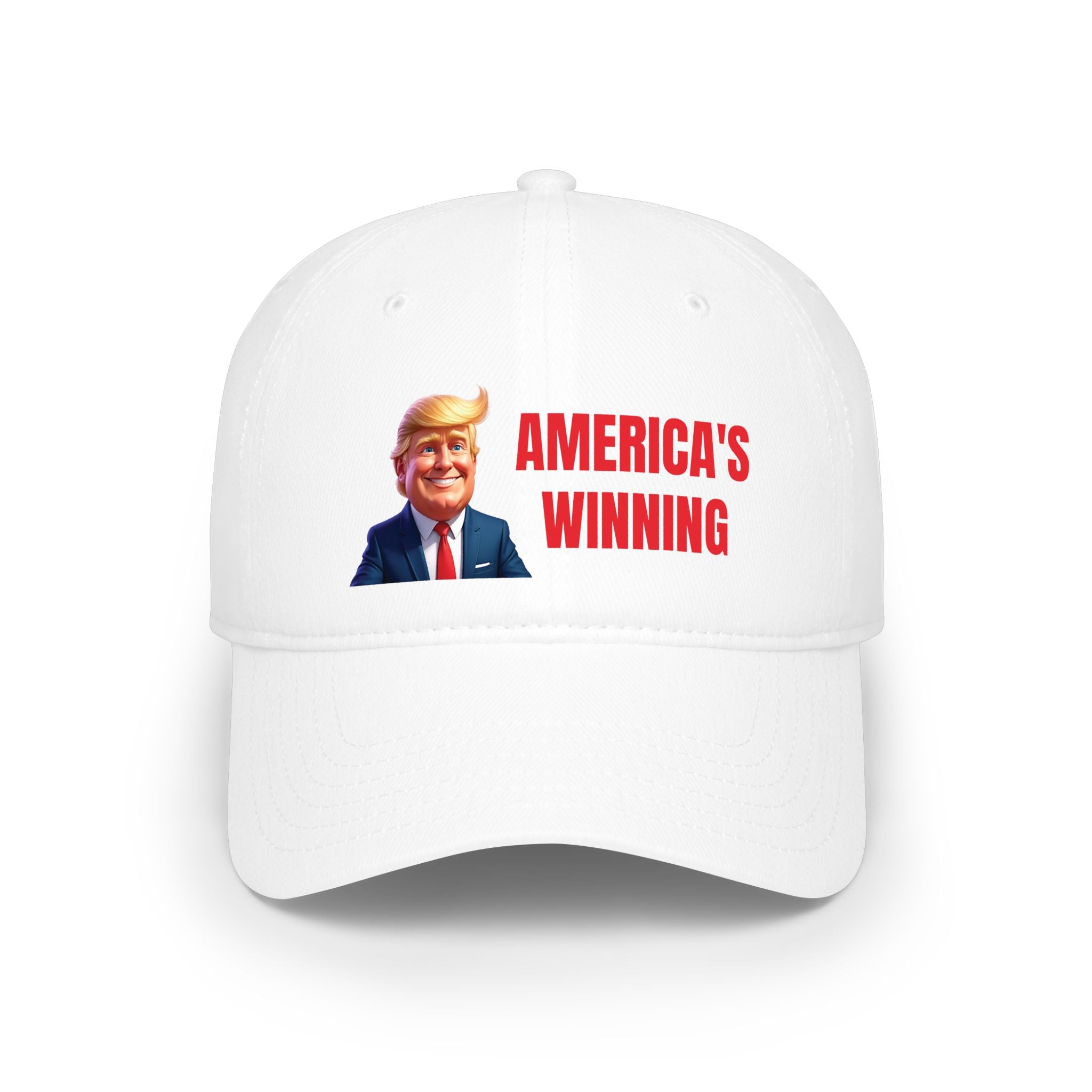 America's Winning Baseball Cap — Patriotic Trump Red Low Profile Hat