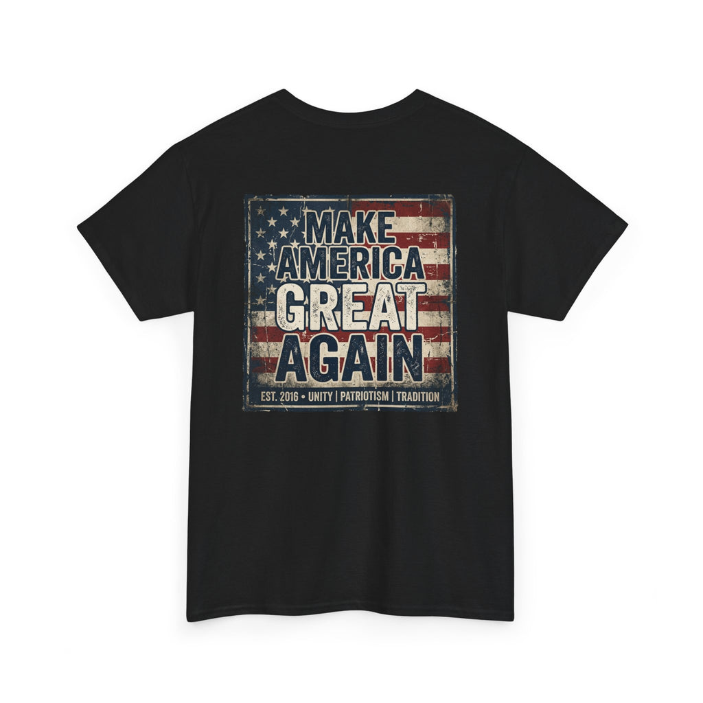 Make America Great Again T‑Shirt — Vintage Flag Patriotic Tee
