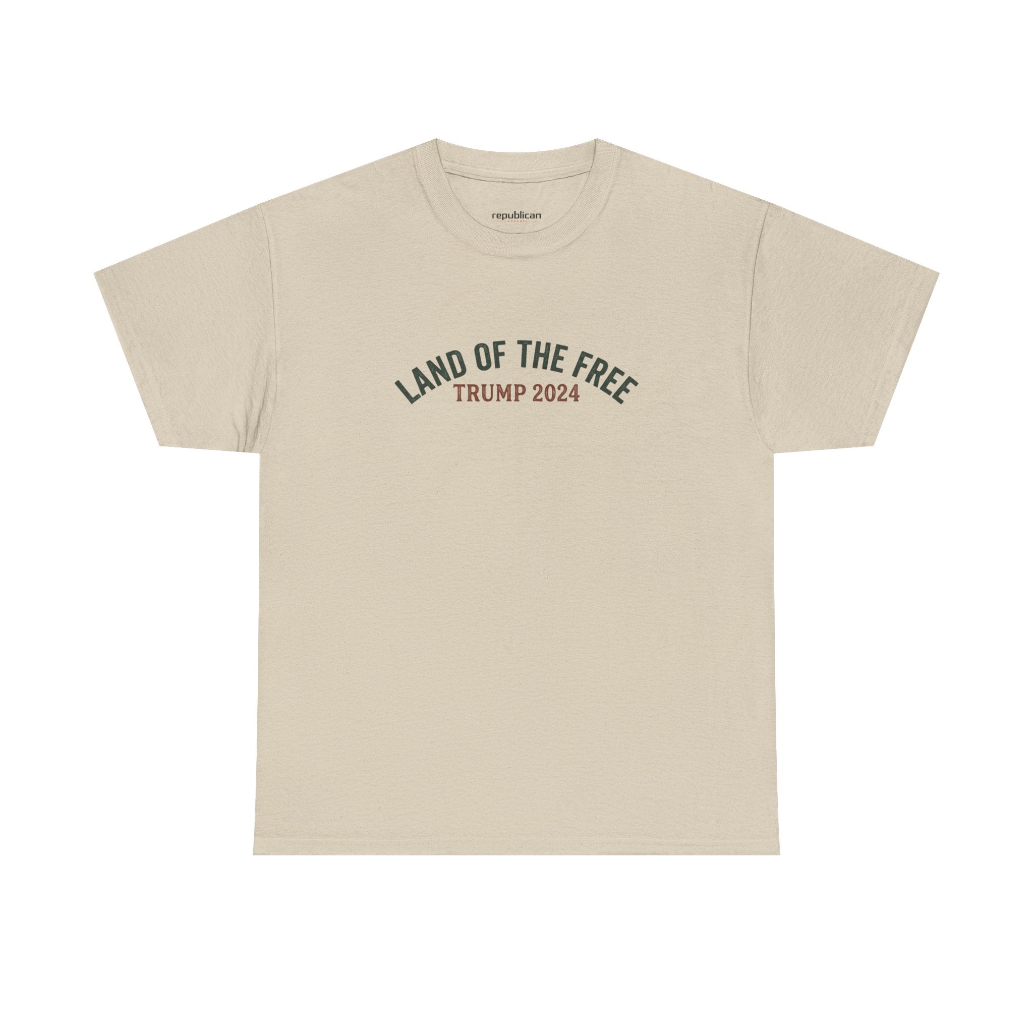 Land of the Free Graphic Tee – Vintage Mountain Campaign Design