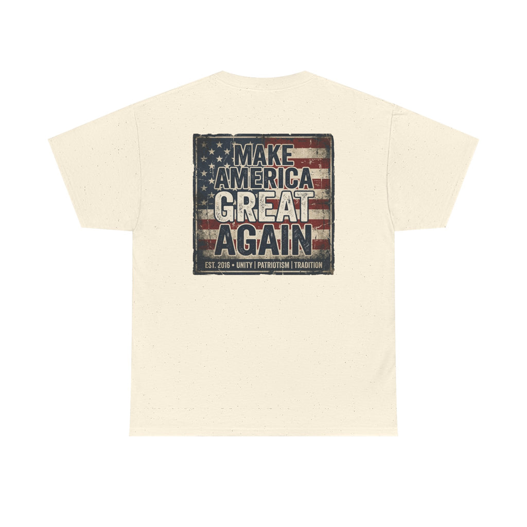 Make America Great Again T‑Shirt — Vintage Flag Patriotic Tee