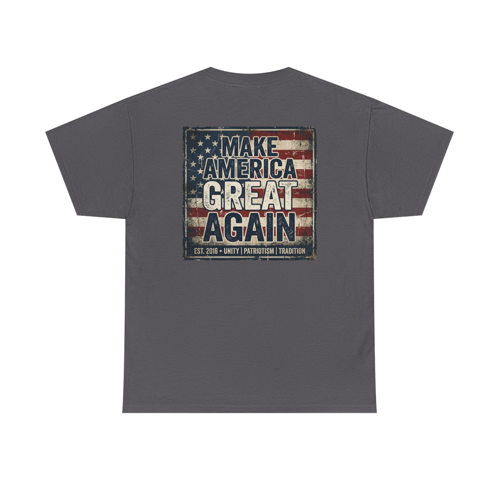 Make America Great Again T‑Shirt — Vintage Flag Patriotic Tee