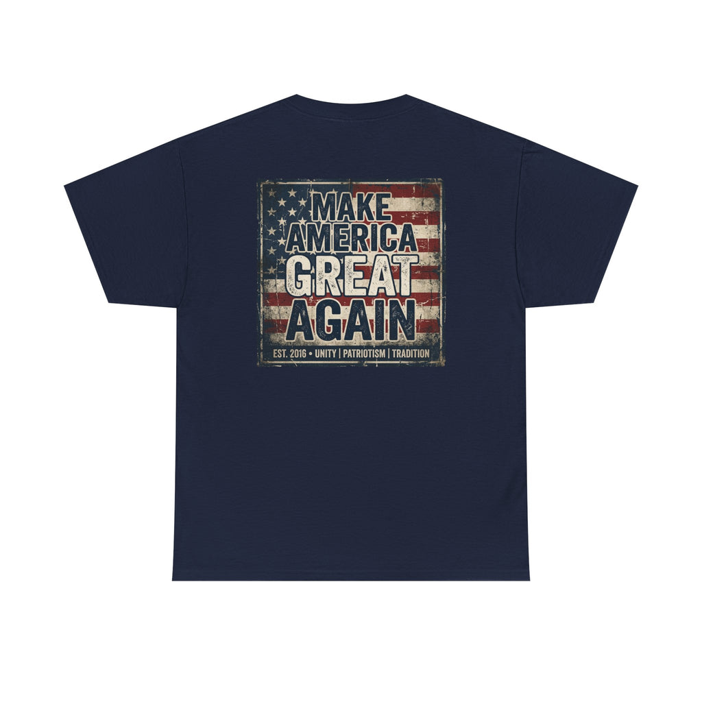 Make America Great Again T‑Shirt — Vintage Flag Patriotic Tee