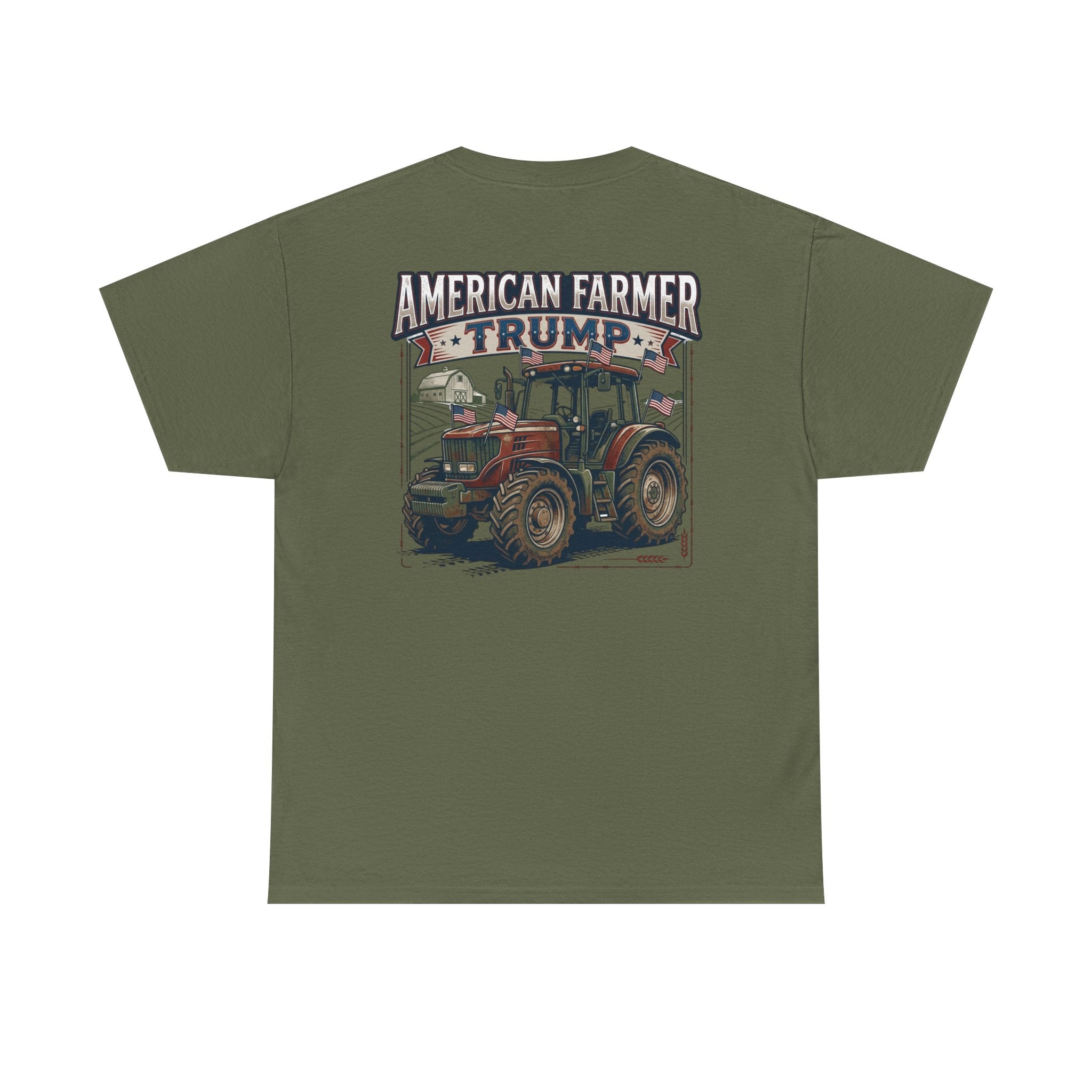 American Farmer Trump T-Shirt – Patriotic Tractor Graphic Tee