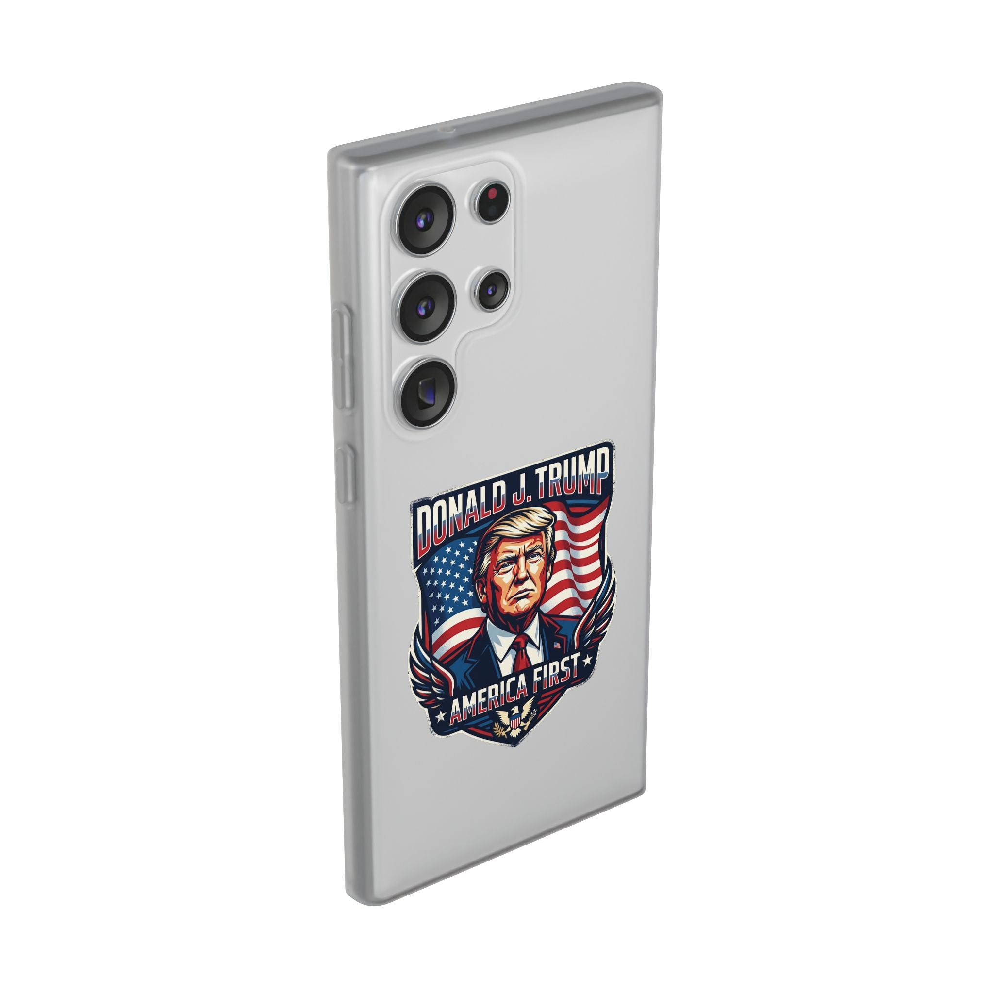 Political Phone Case — 'America First' Patriotic Shield Design