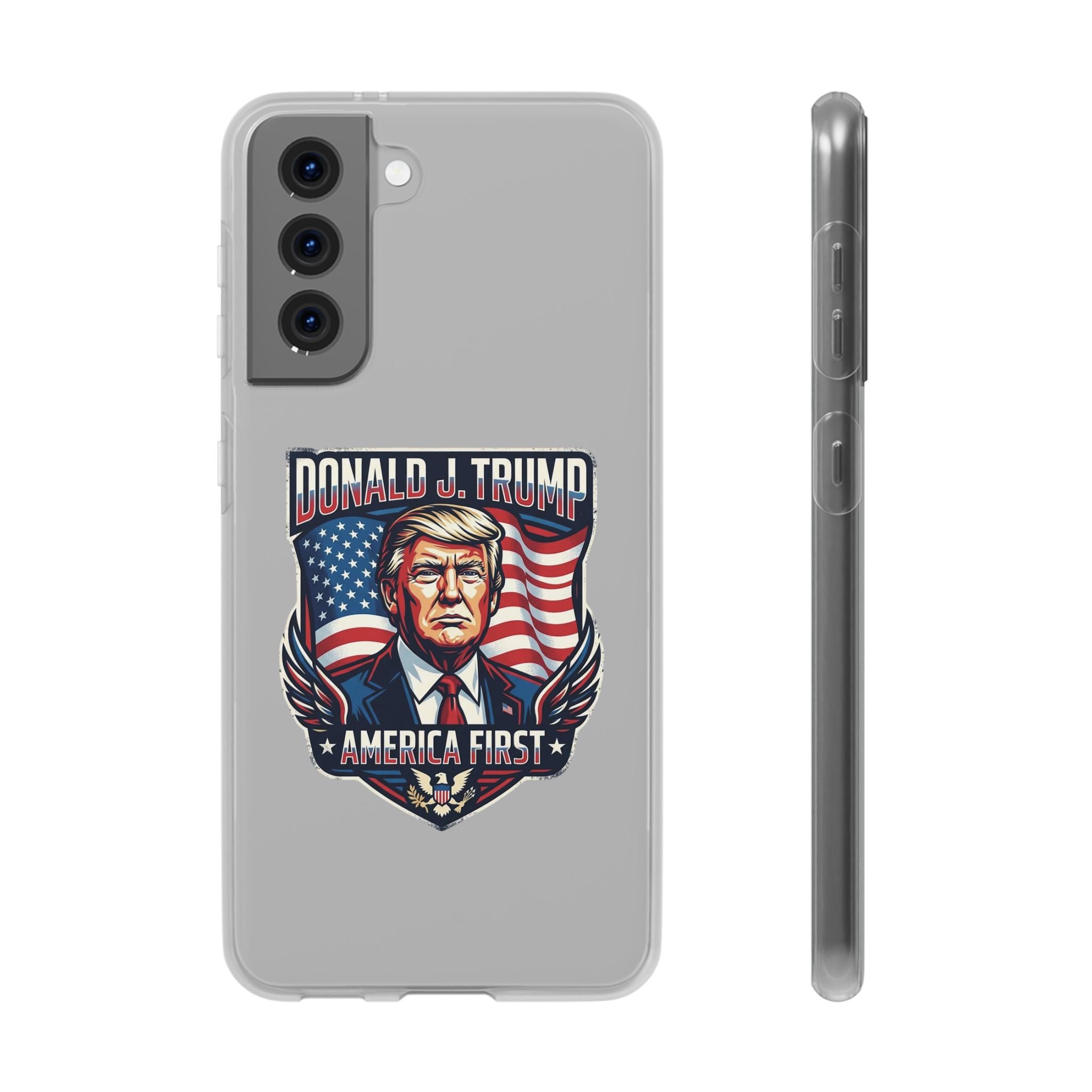 Political Phone Case — 'America First' Patriotic Shield Design