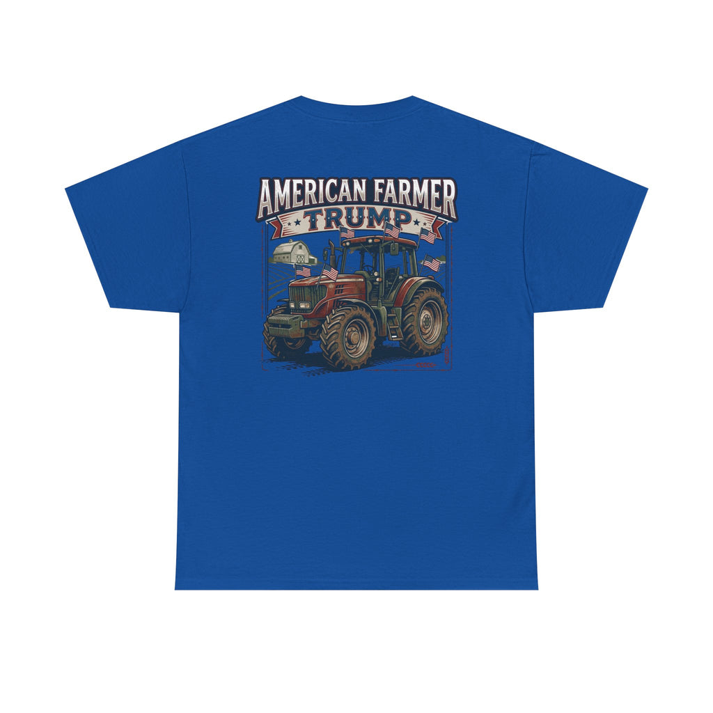 American Farmer Trump T-Shirt – Patriotic Tractor Graphic Tee