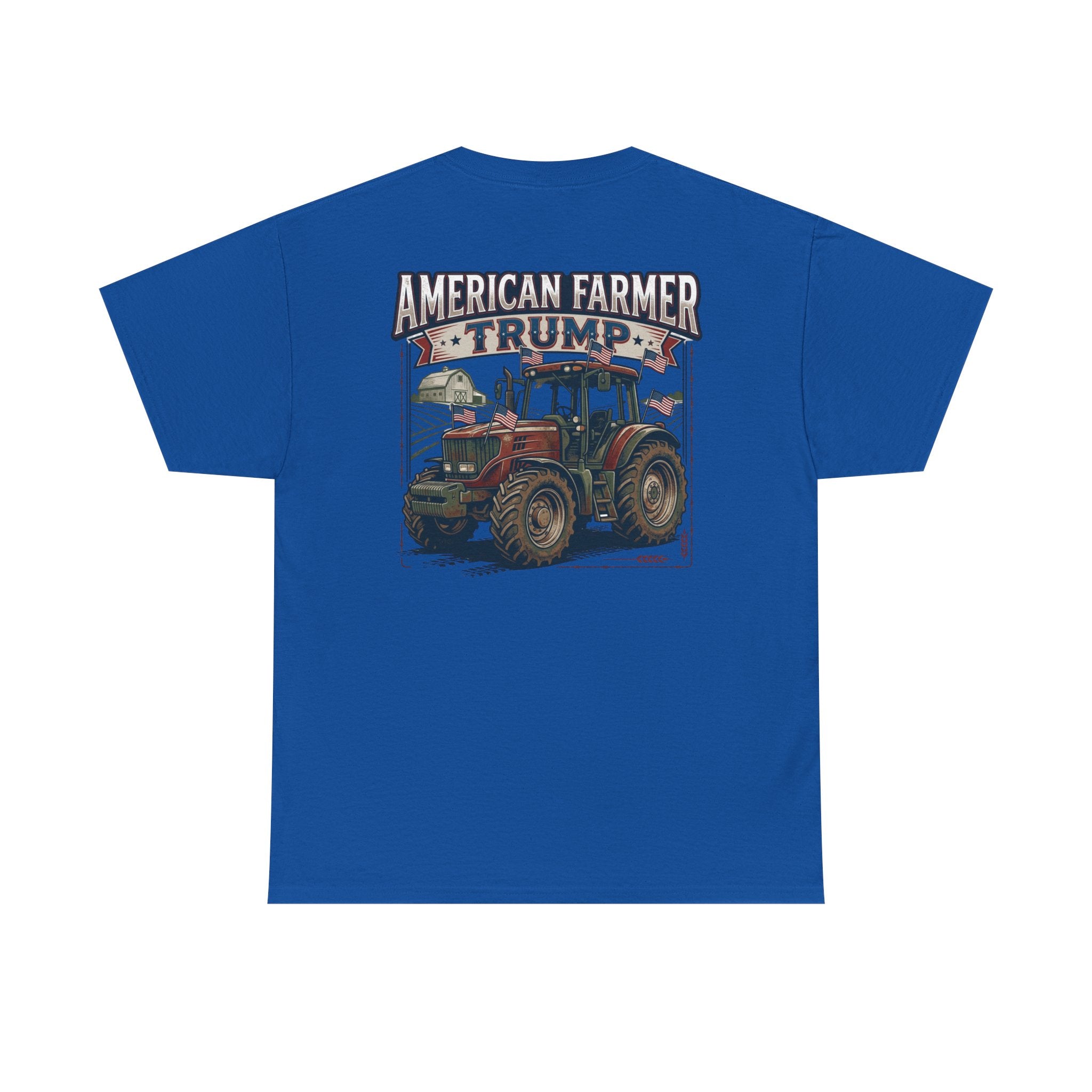 American Farmer Trump T-Shirt – Patriotic Tractor Graphic Tee