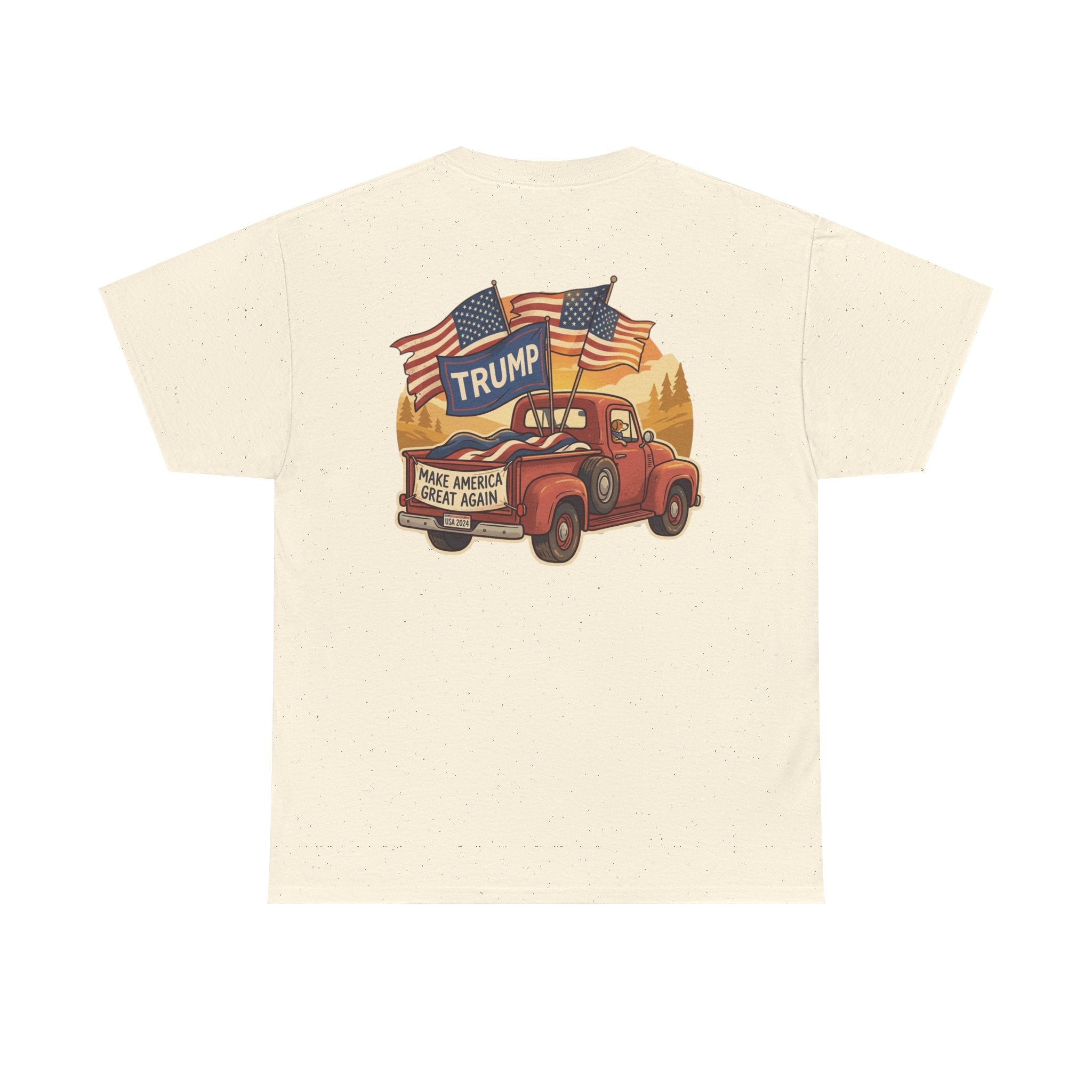 Trump Vintage Truck T-Shirt – Make America Great Again Flag Tee