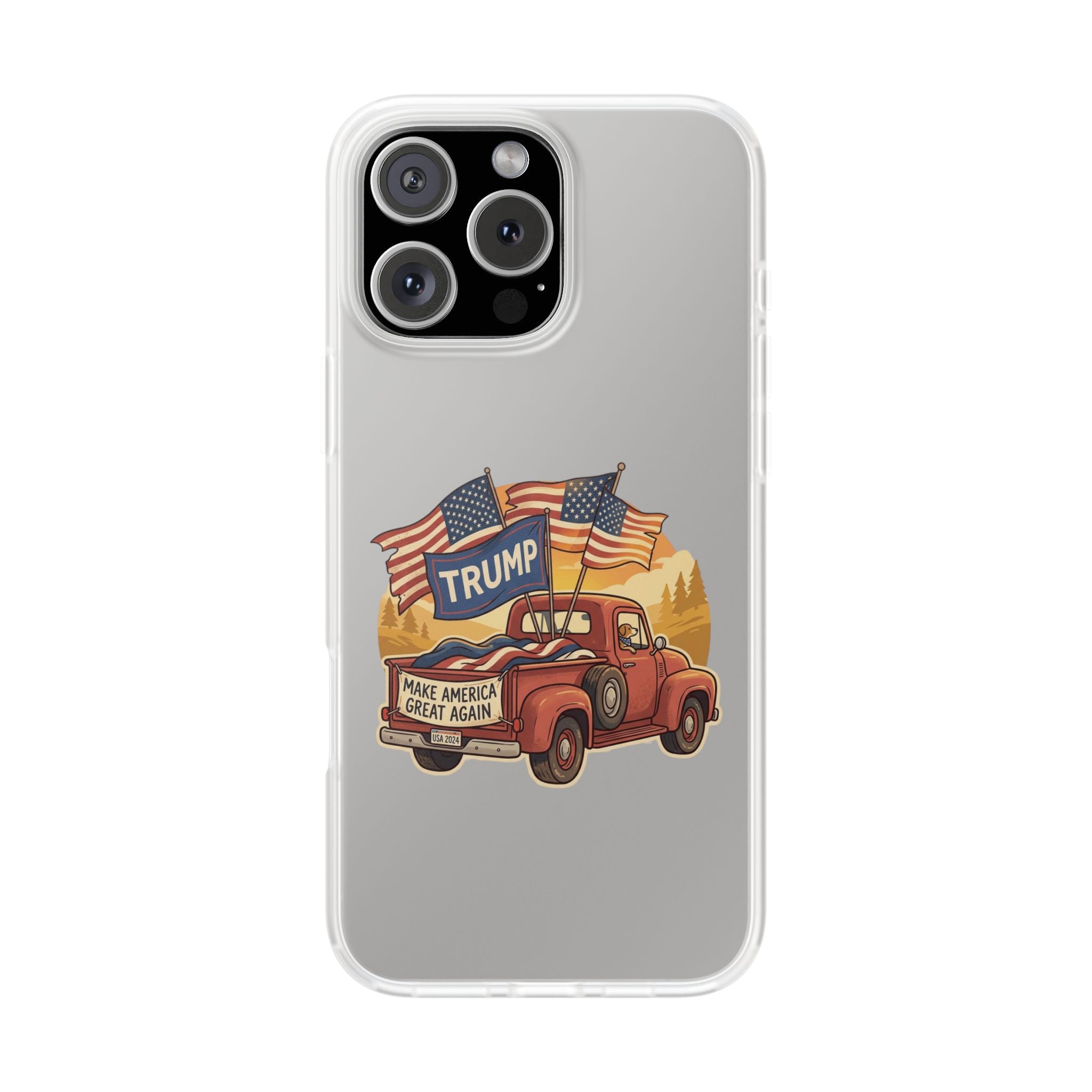 Trump Truck Phone Case — Patriotic MAGA Flag iPhone Case
