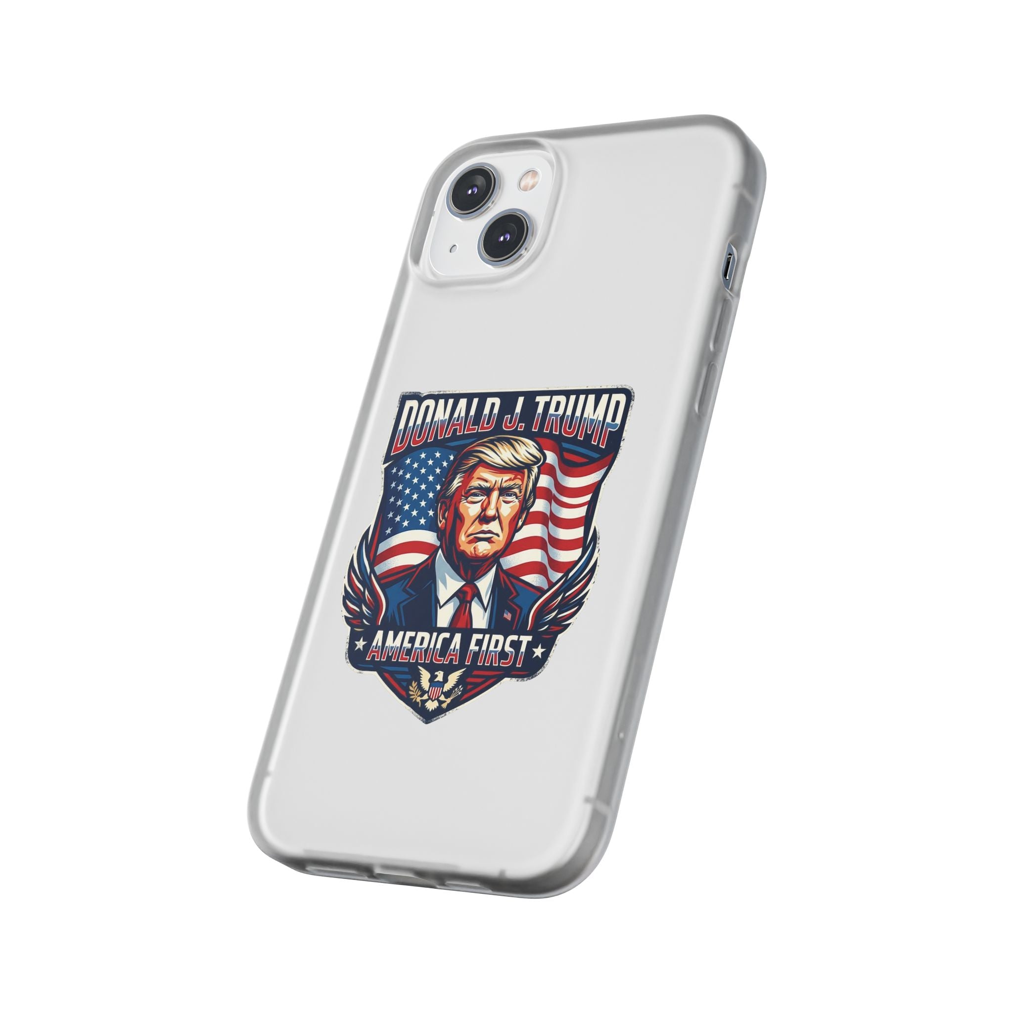 Political Phone Case — 'America First' Patriotic Shield Design