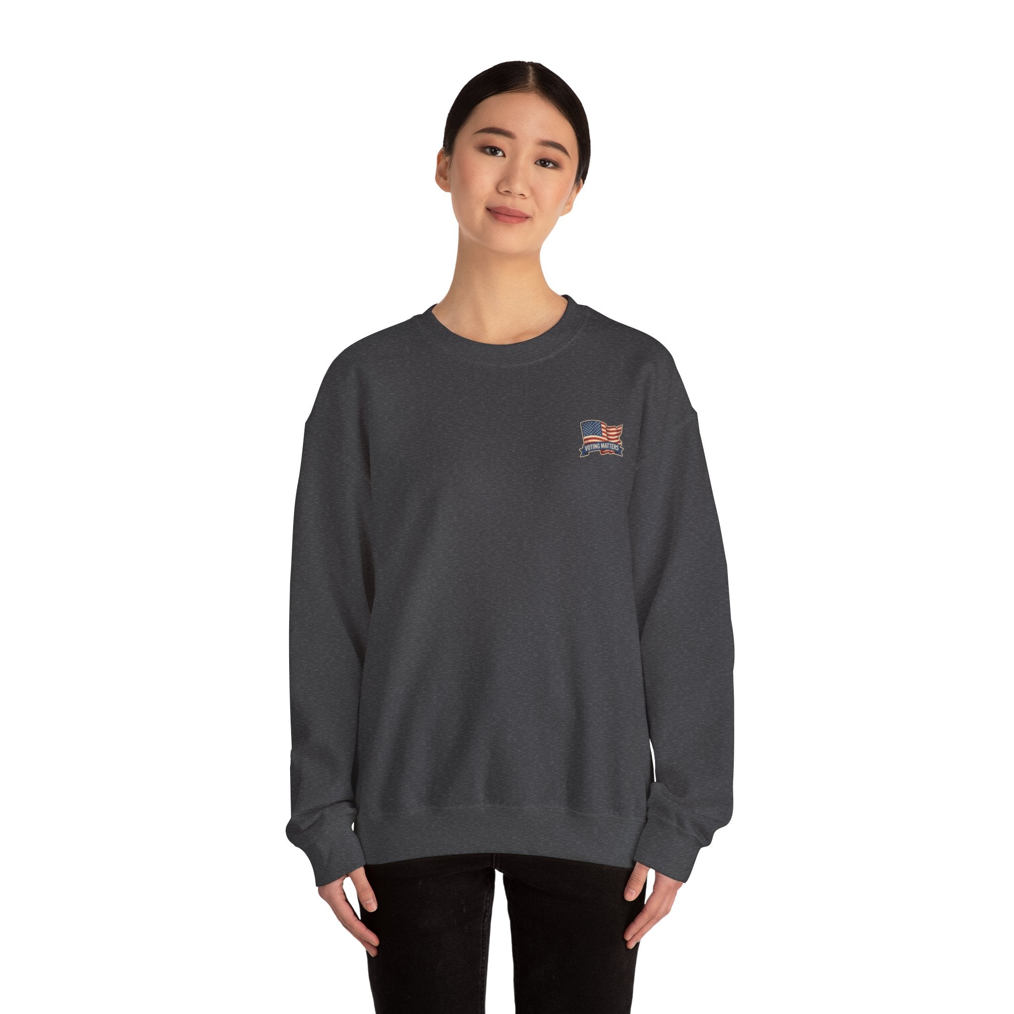 Crewneck Sweatshirt - Vintage Truck with Trump Flags | Make America Great Again Pullover
