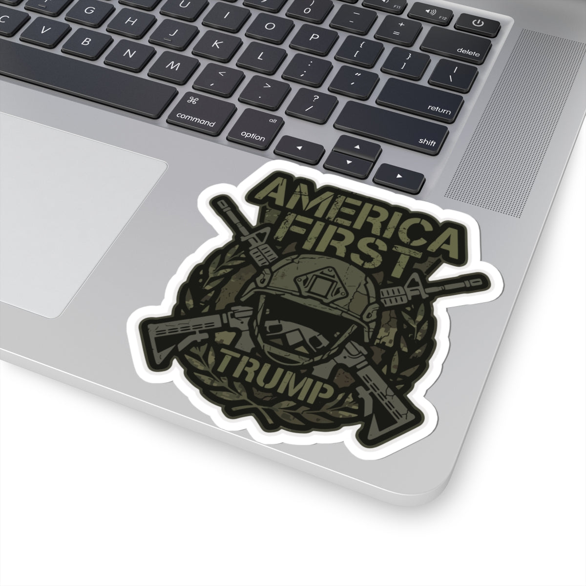 America First Trump Military-Style Kiss-Cut Sticker