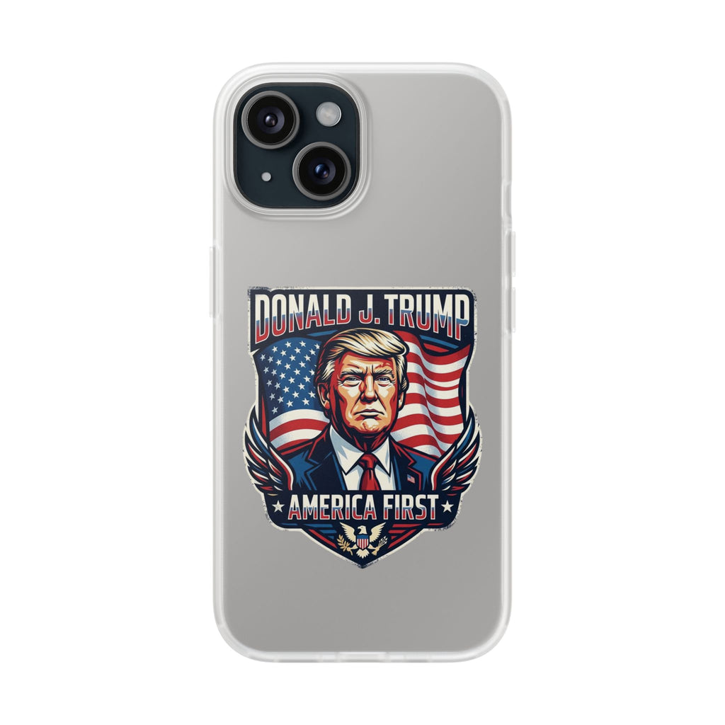 Political Phone Case — 'America First' Patriotic Shield Design