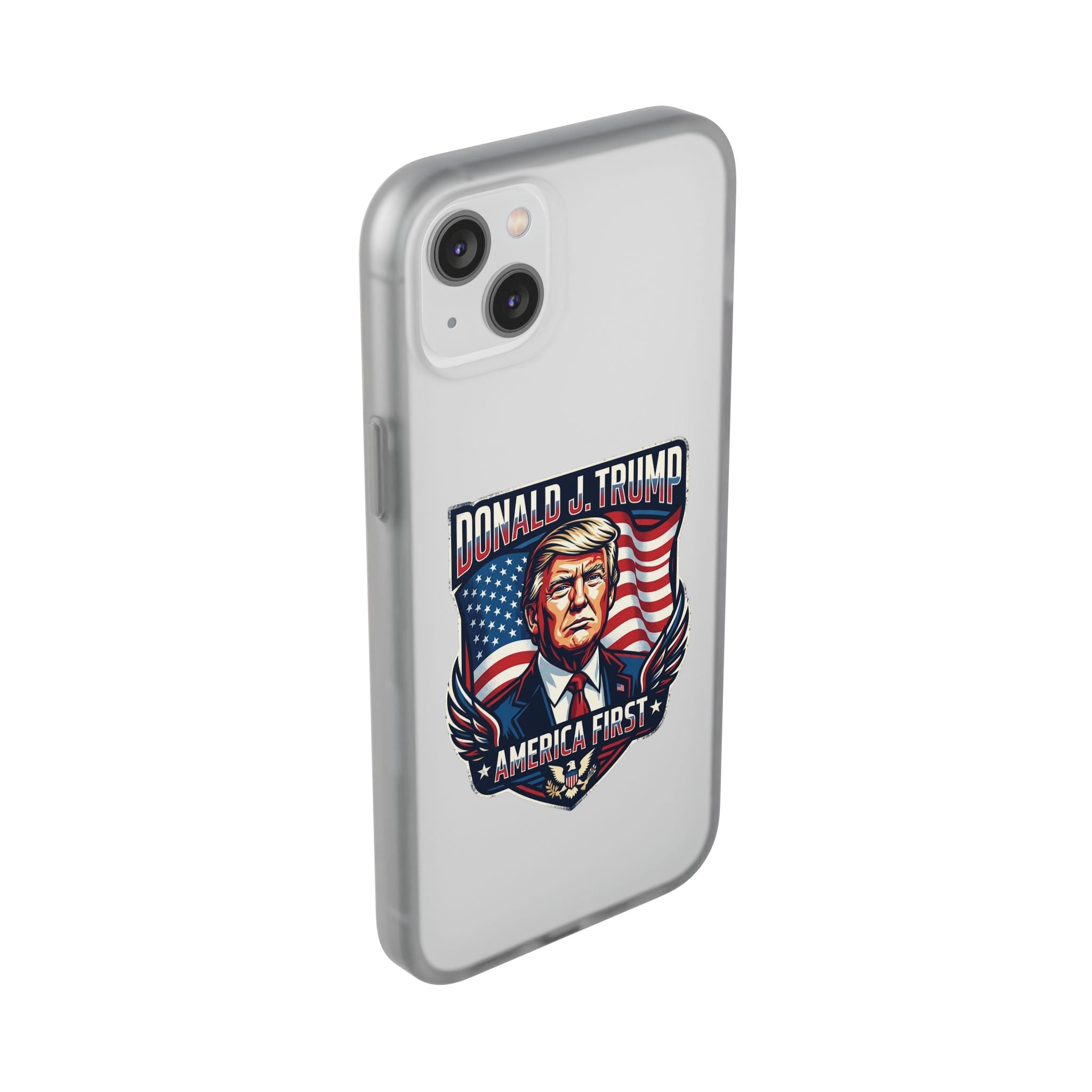 Political Phone Case — 'America First' Patriotic Shield Design