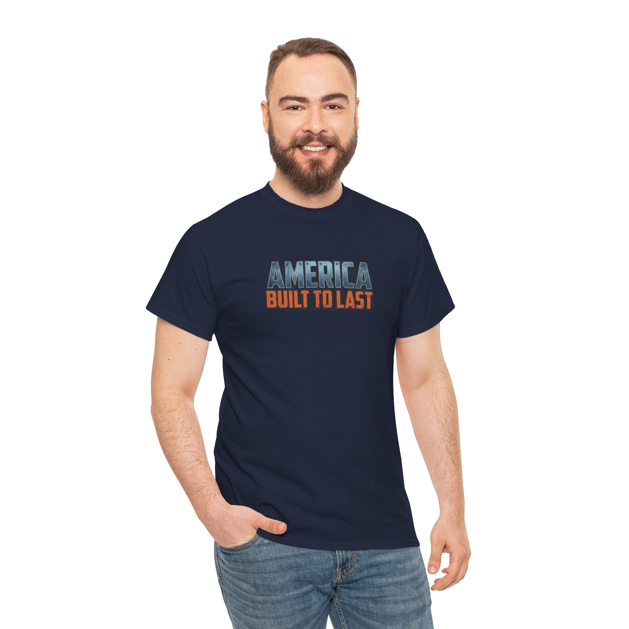 America Built to Last Tee — Trump 2024 Patriotic Graphic T-Shirt