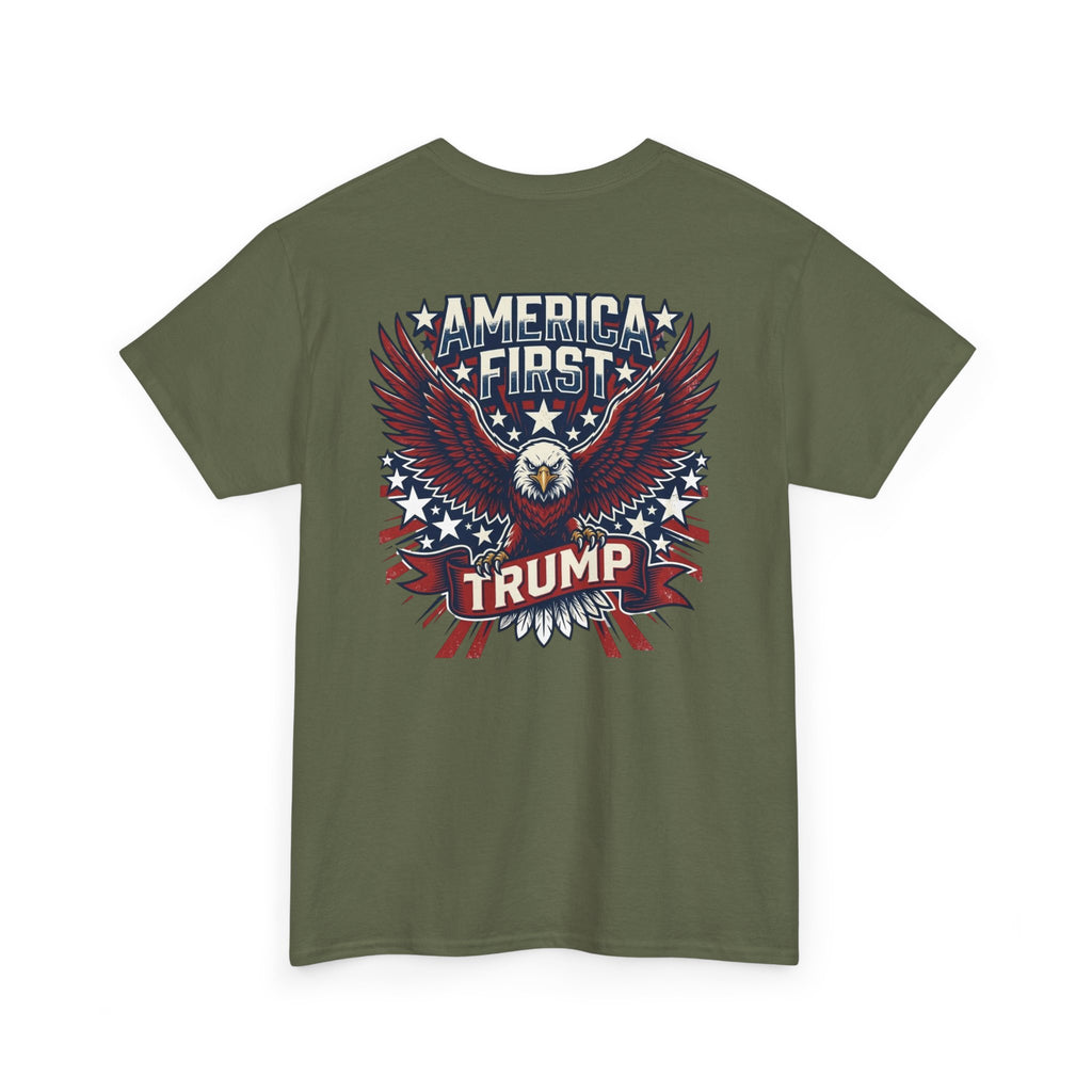 America First Eagle Tee — Patriotic Flag Graphic T-Shirt