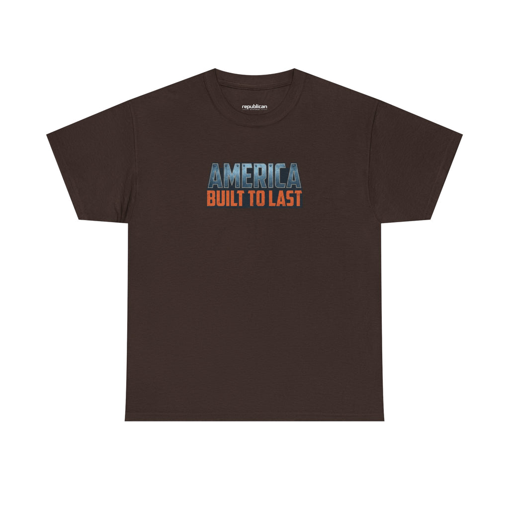 America Built to Last Tee — Trump 2024 Patriotic Graphic T-Shirt