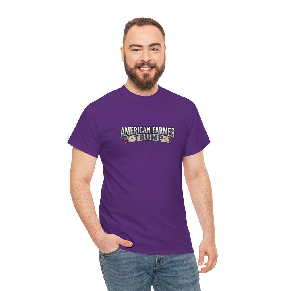 American Farmer Trump T-Shirt – Patriotic Tractor Graphic Tee