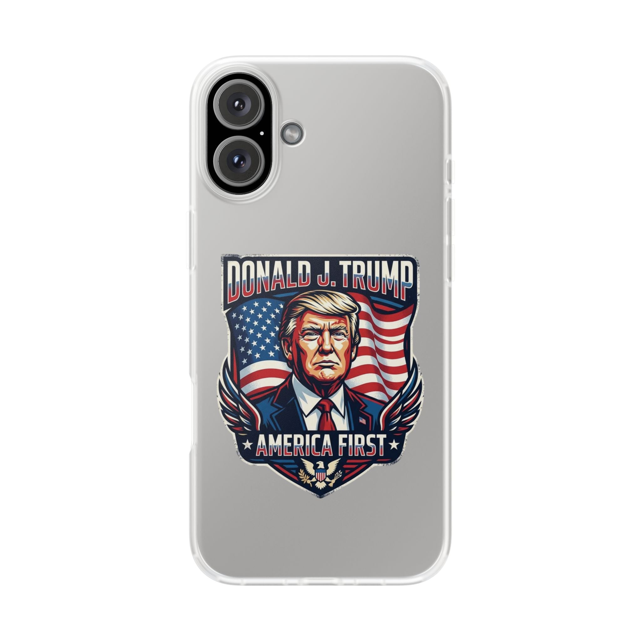 Political Phone Case — 'America First' Patriotic Shield Design