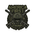 America First Trump Military-Style Kiss-Cut Sticker