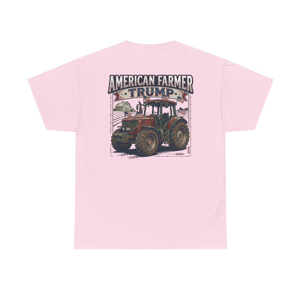 American Farmer Trump T-Shirt – Patriotic Tractor Graphic Tee