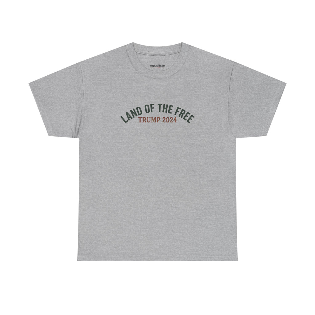 Land of the Free Graphic Tee – Vintage Mountain Campaign Design