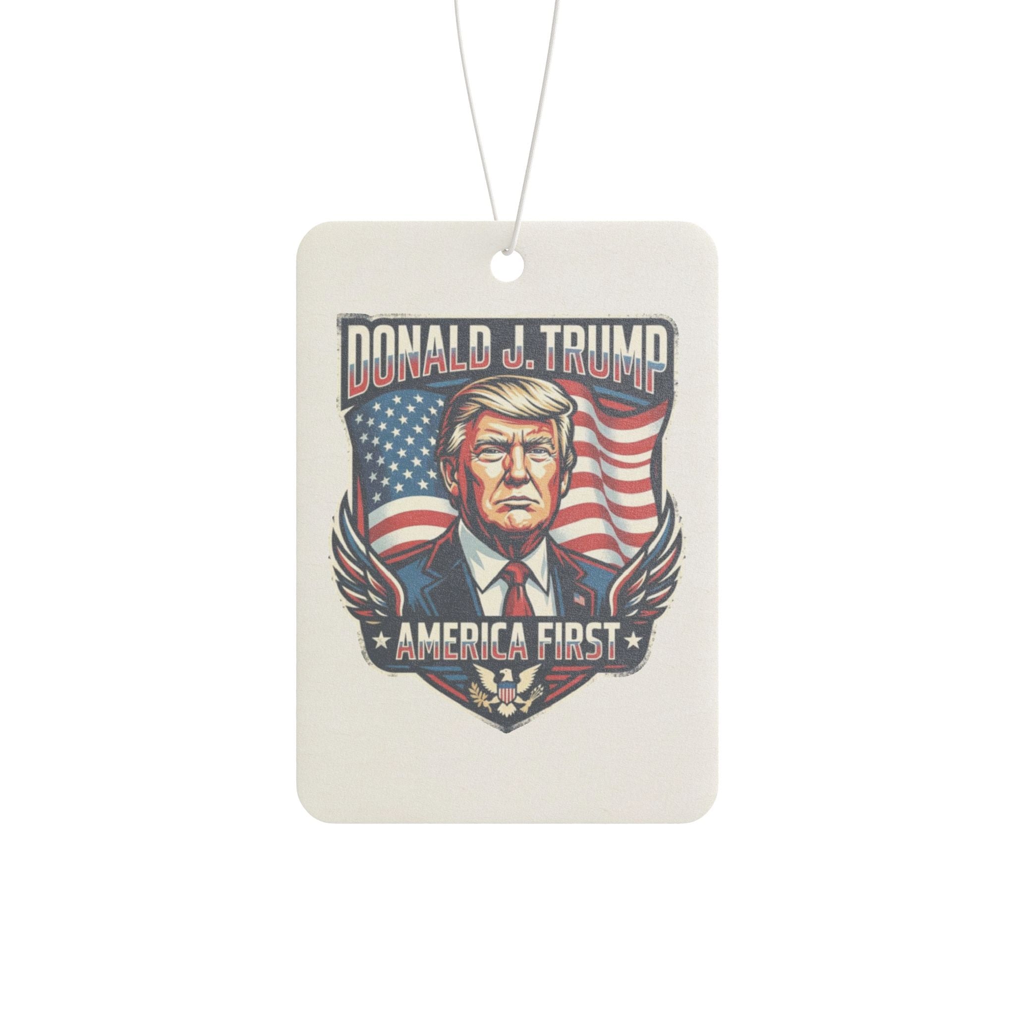 Car Air Freshener — Donald J. Trump 'America First' Patriotic Scented Air Freshener
