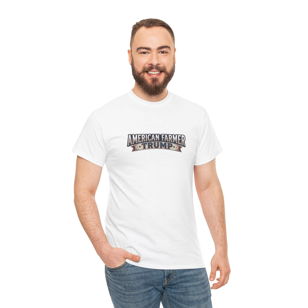 American Farmer Trump T-Shirt – Patriotic Tractor Graphic Tee