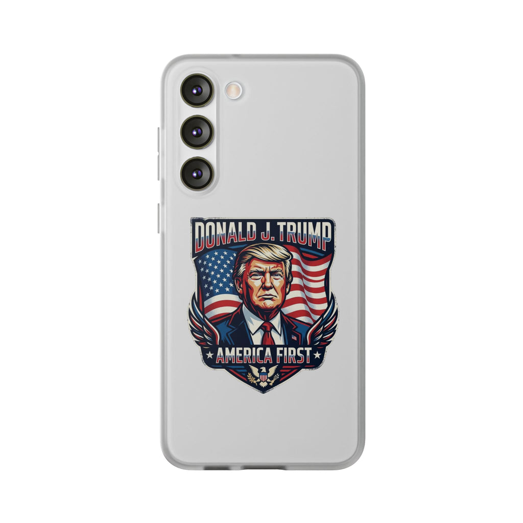 Political Phone Case — 'America First' Patriotic Shield Design