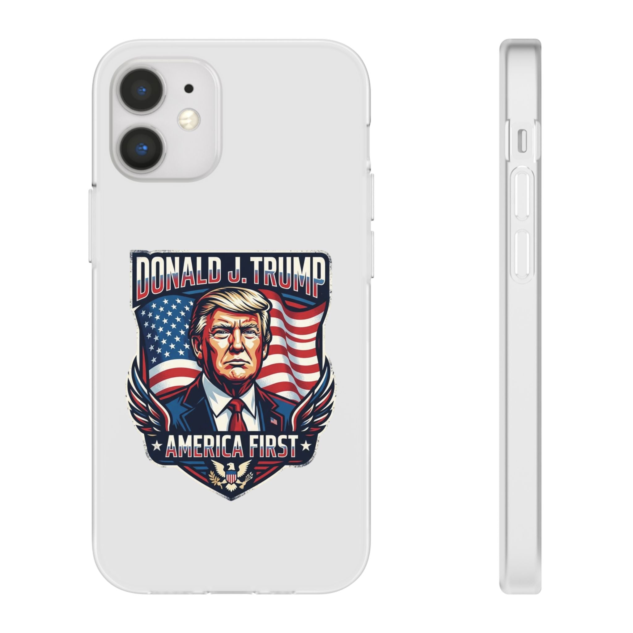 Political Phone Case — 'America First' Patriotic Shield Design