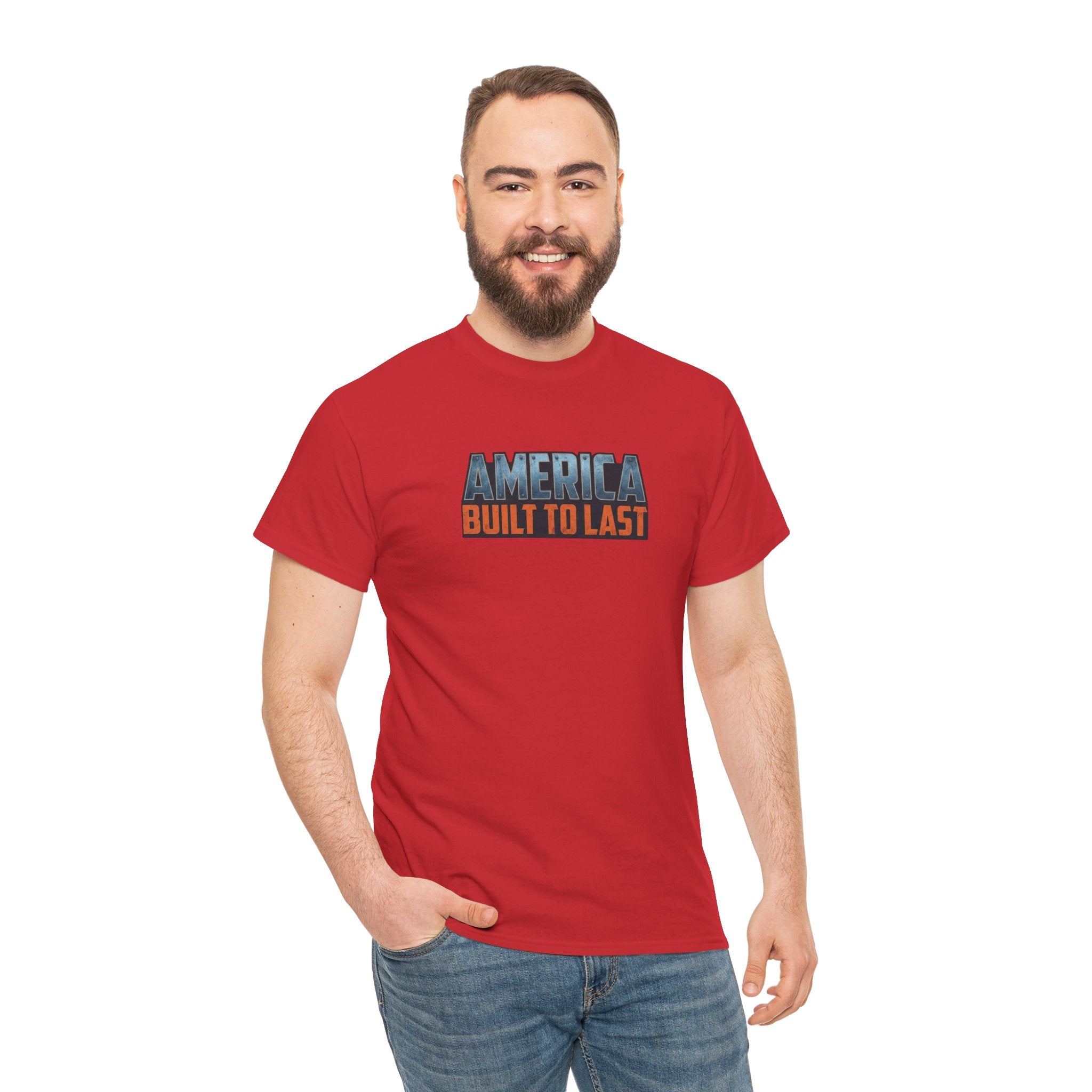 America Built to Last Tee — Trump 2024 Patriotic Graphic T-Shirt